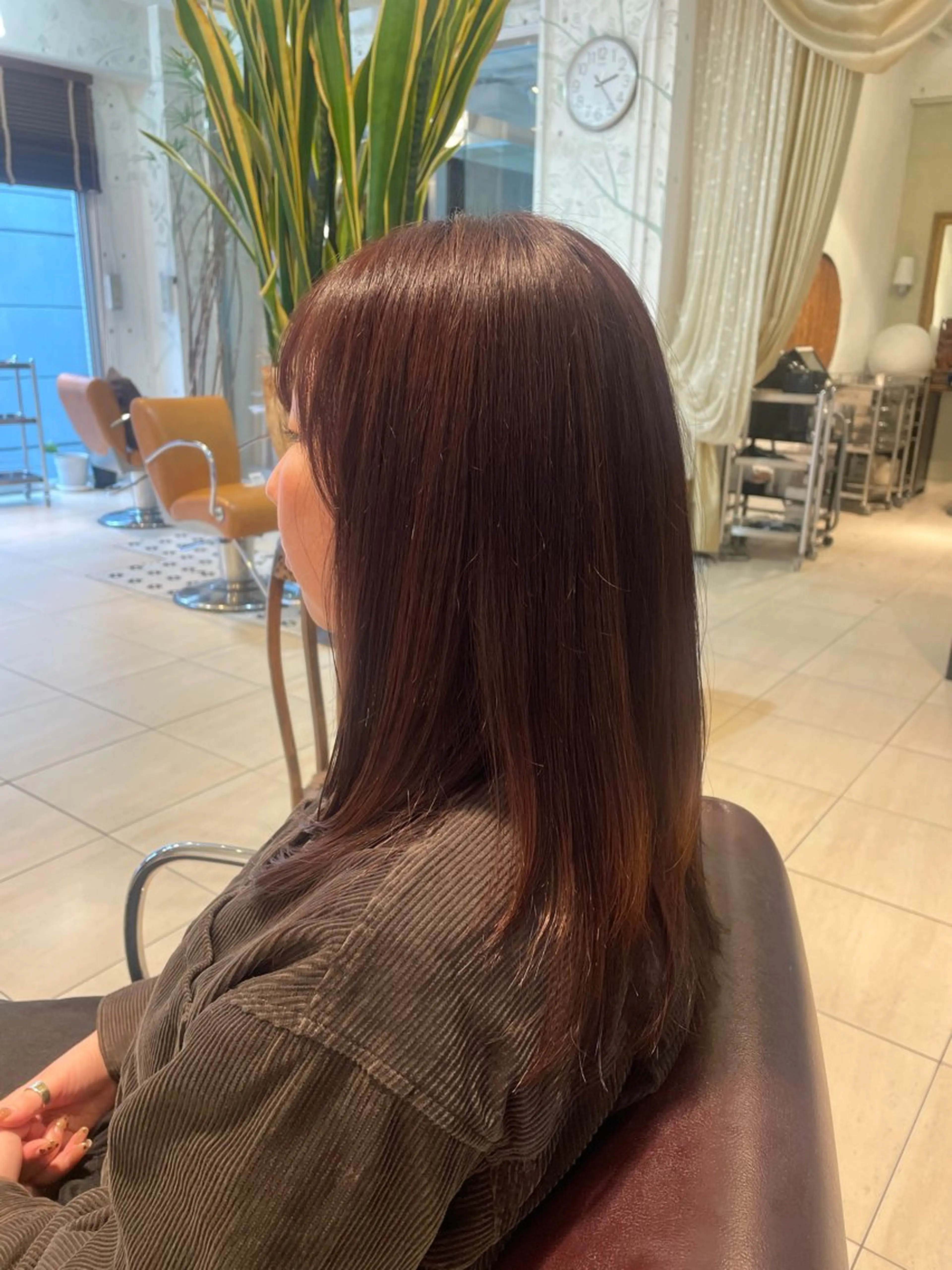 ロング カラー ブラウンカラー ヘアカラー 菊池 菜月のヘアスタイル