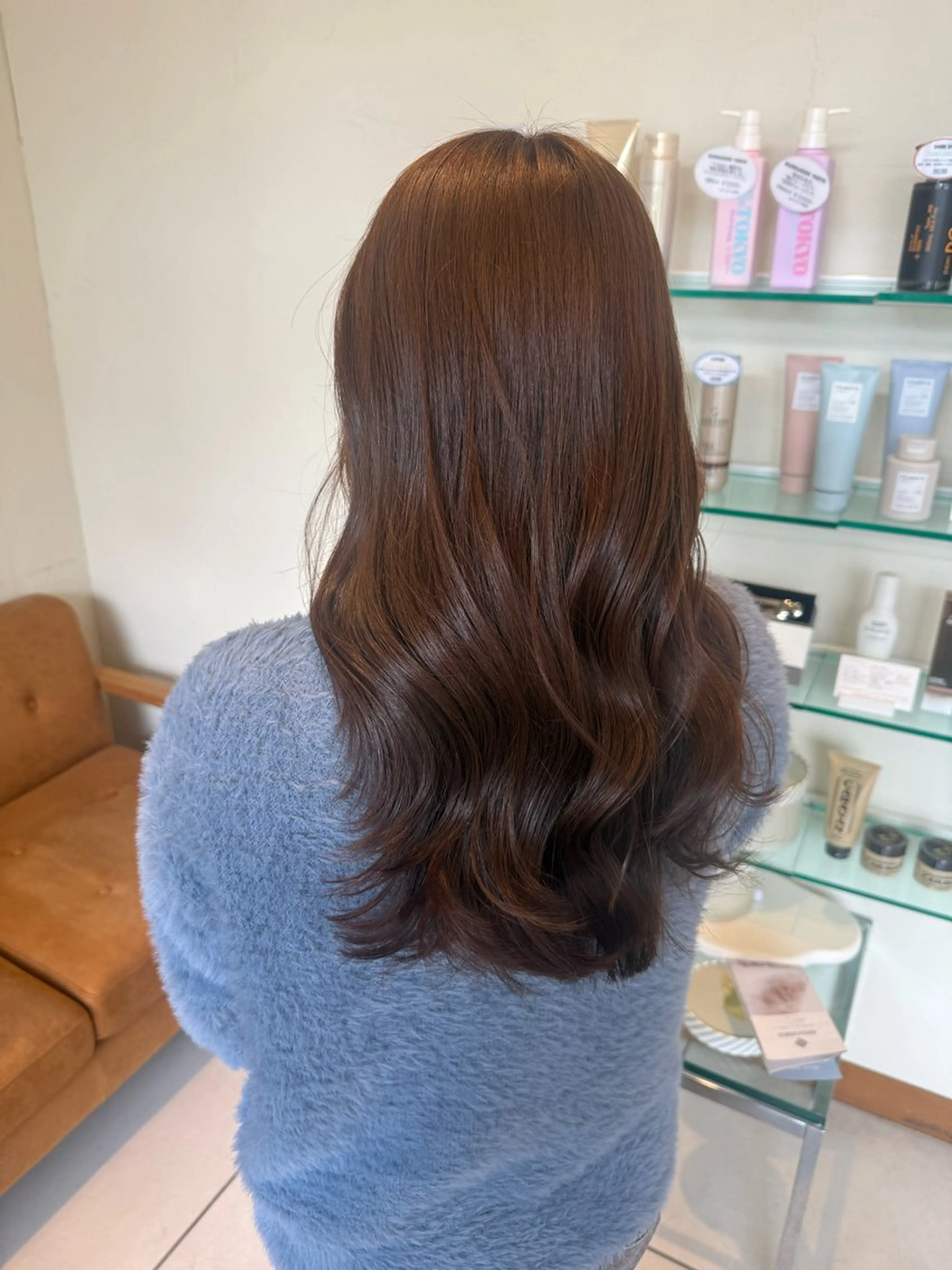 ロング ヘアカラー トリートメント 中村未夢🤍ブリーチ なしダブルカラー🤍のヘアスタイル