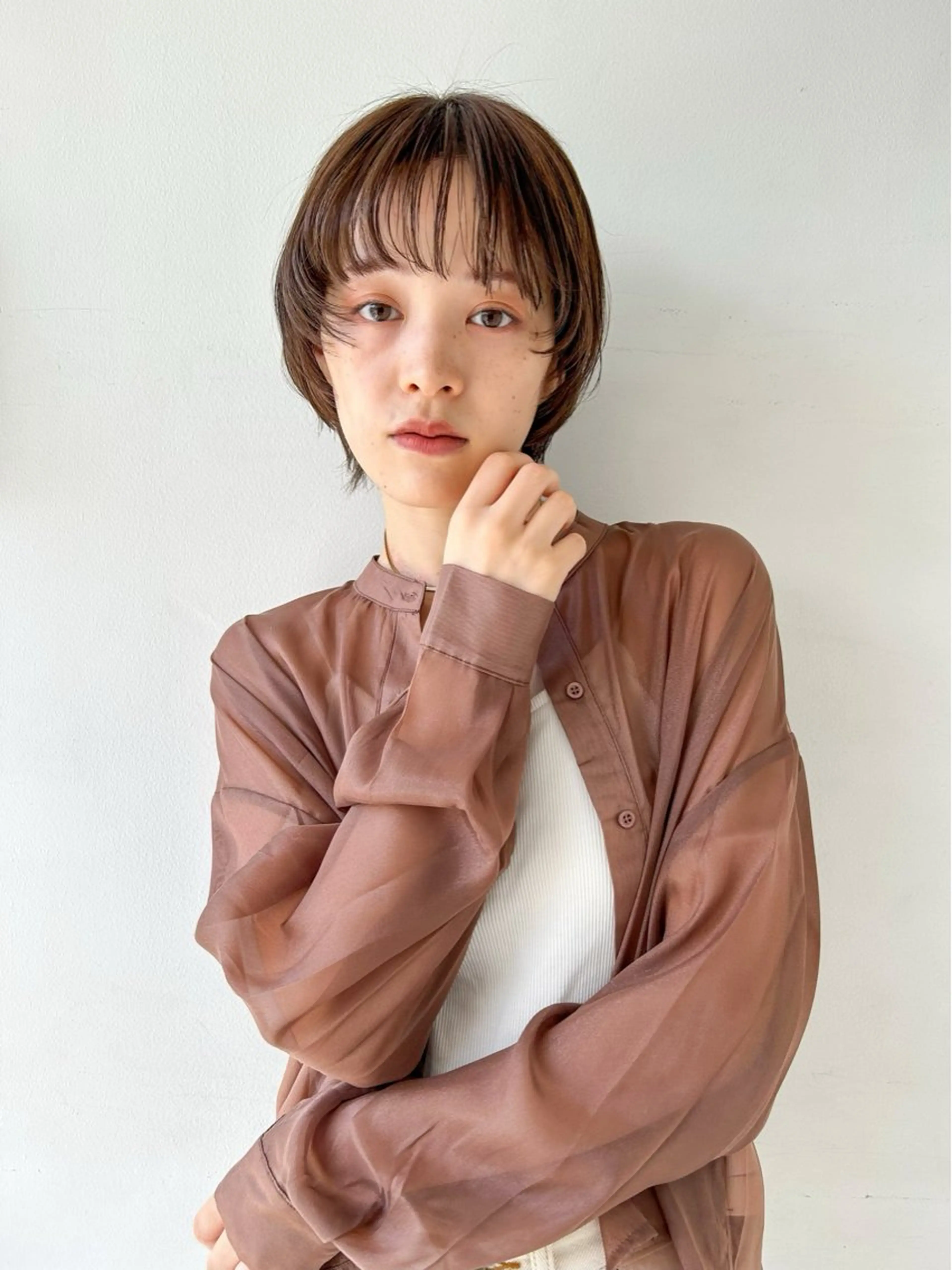 ショート 🫧透明感イルミナ カラー🫧三浦菜々子のヘアスタイル