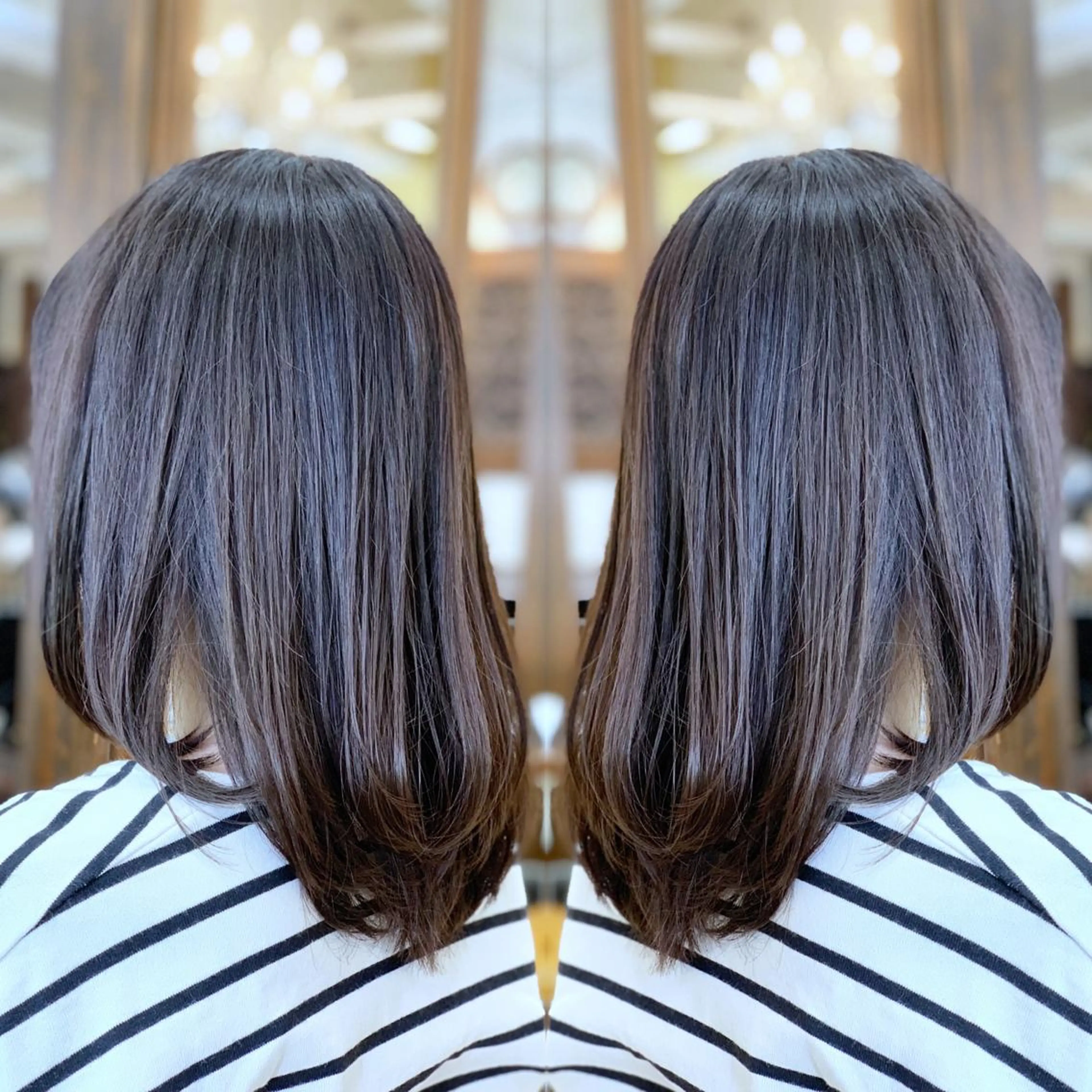ミディアム 竹内 結希のヘアスタイル