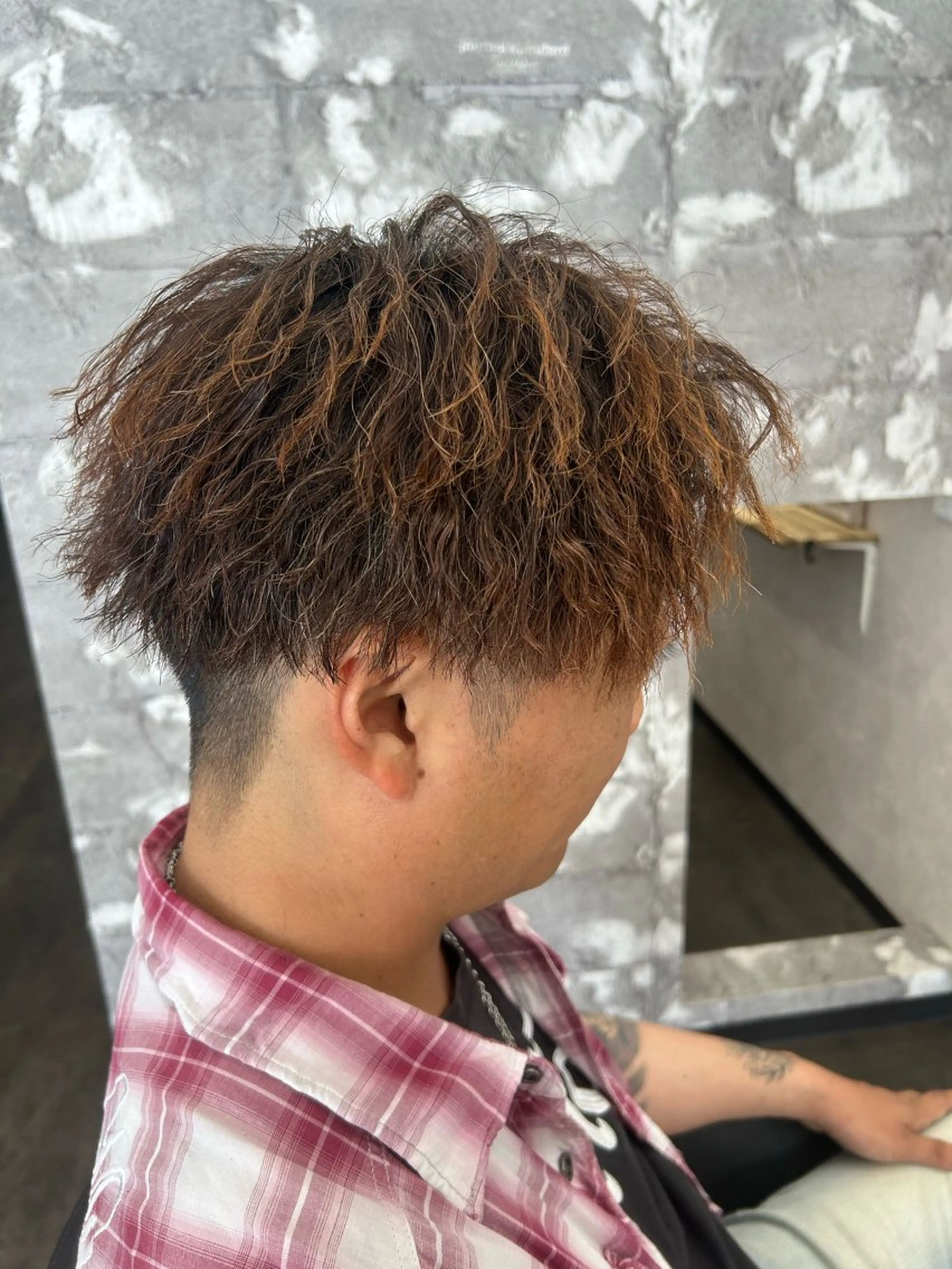 ショート パーマ メンズ カット パーマ Seaツイスト/ ユウガのヘアスタイル