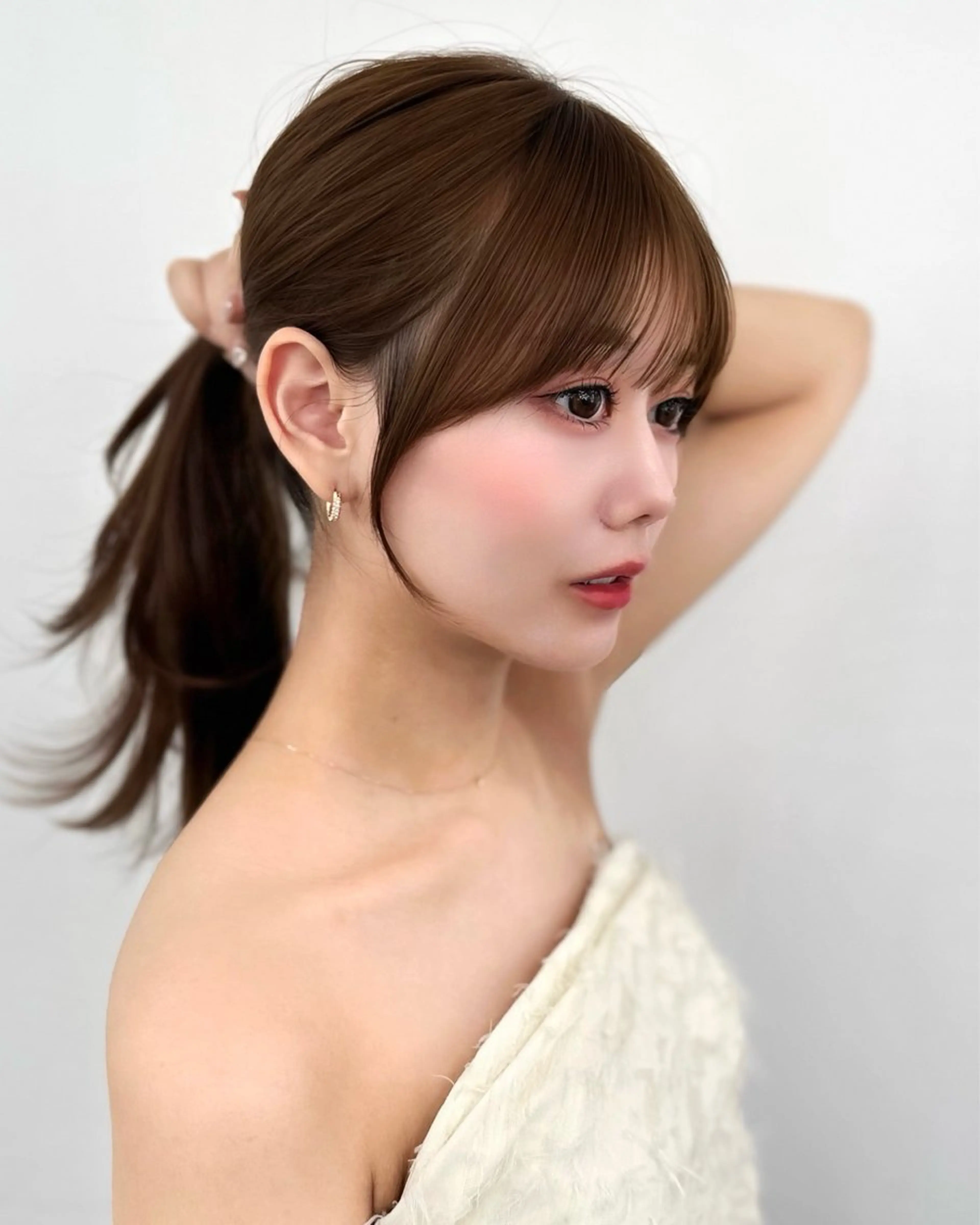 セミロング 韓国風ヘア レイヤーカット カット ヘアカラー トリートメント ヘッドスパ ヘアセット 前髪顔まわりカット 🌈中村海聖のヘアスタイル