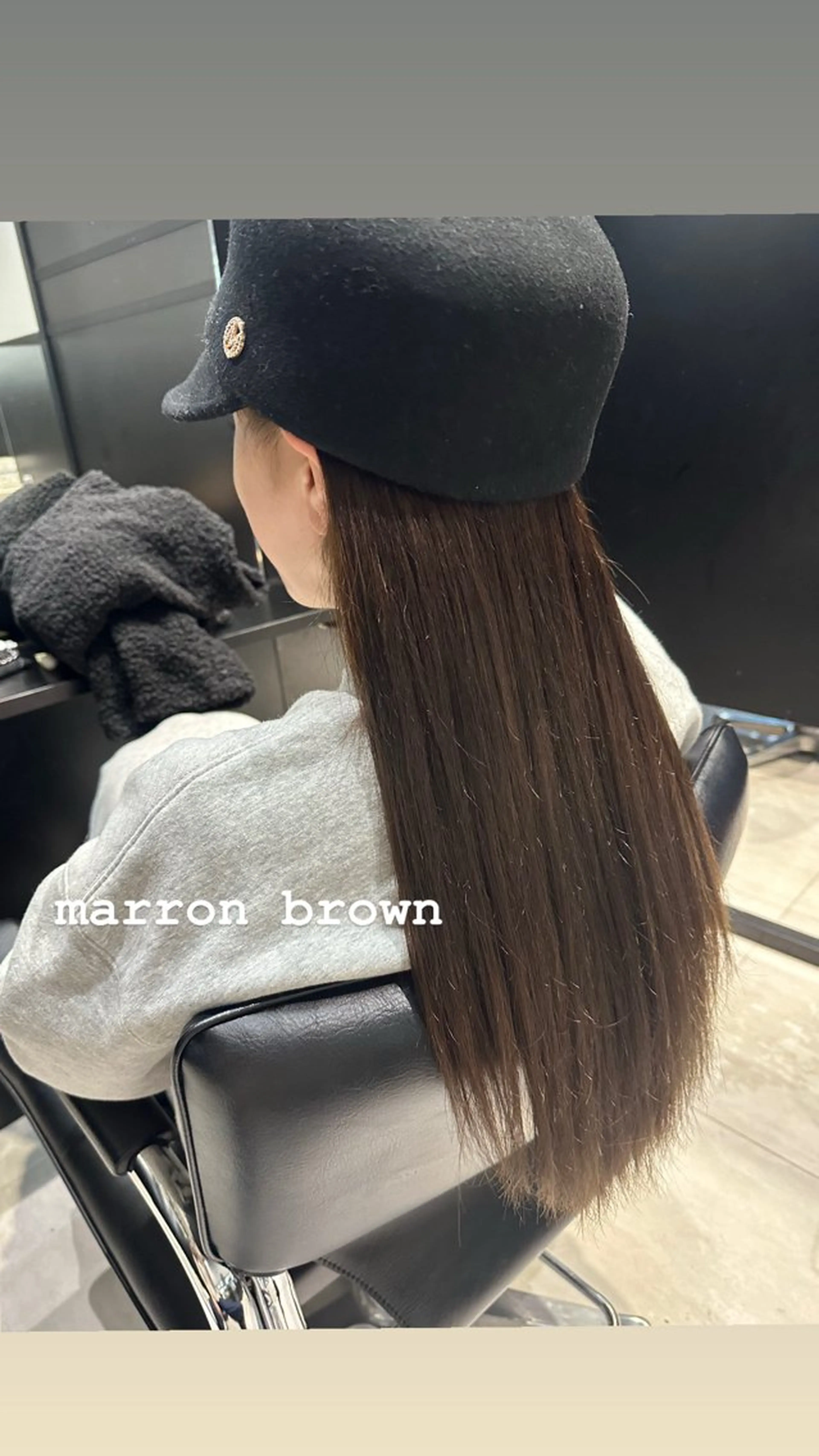 ロング カラー ブラウンカラー ケアカラー ピンクカラー ピンクブラウン ロング カット ヘアカラー 天野 瑠真のヘアスタイル