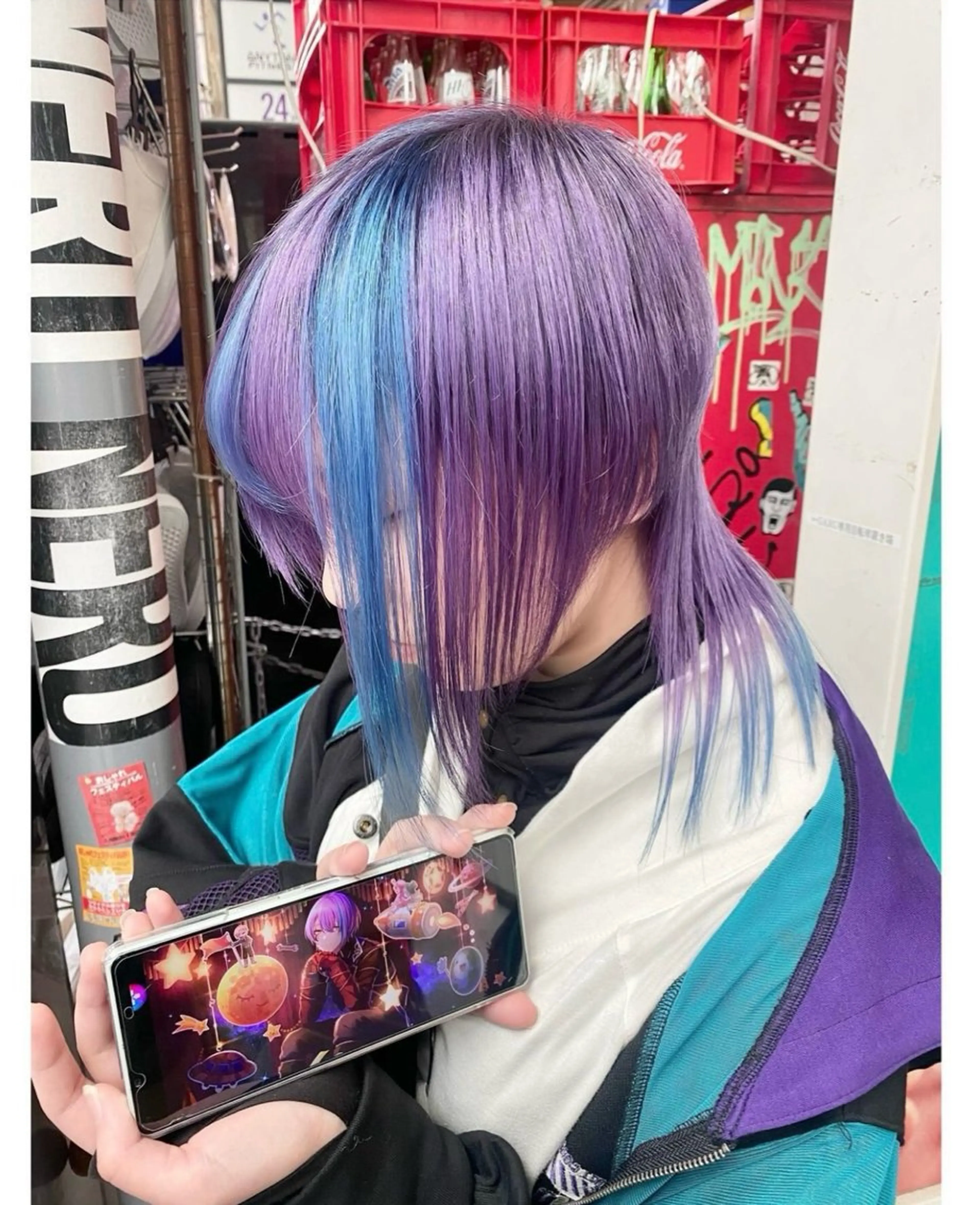 ショート カラー ブリーチ デザインカラー ヘアカラー GARU-ガル-所属・TSUNO🦖 派手髪/オタク美容師のヘアスタイル