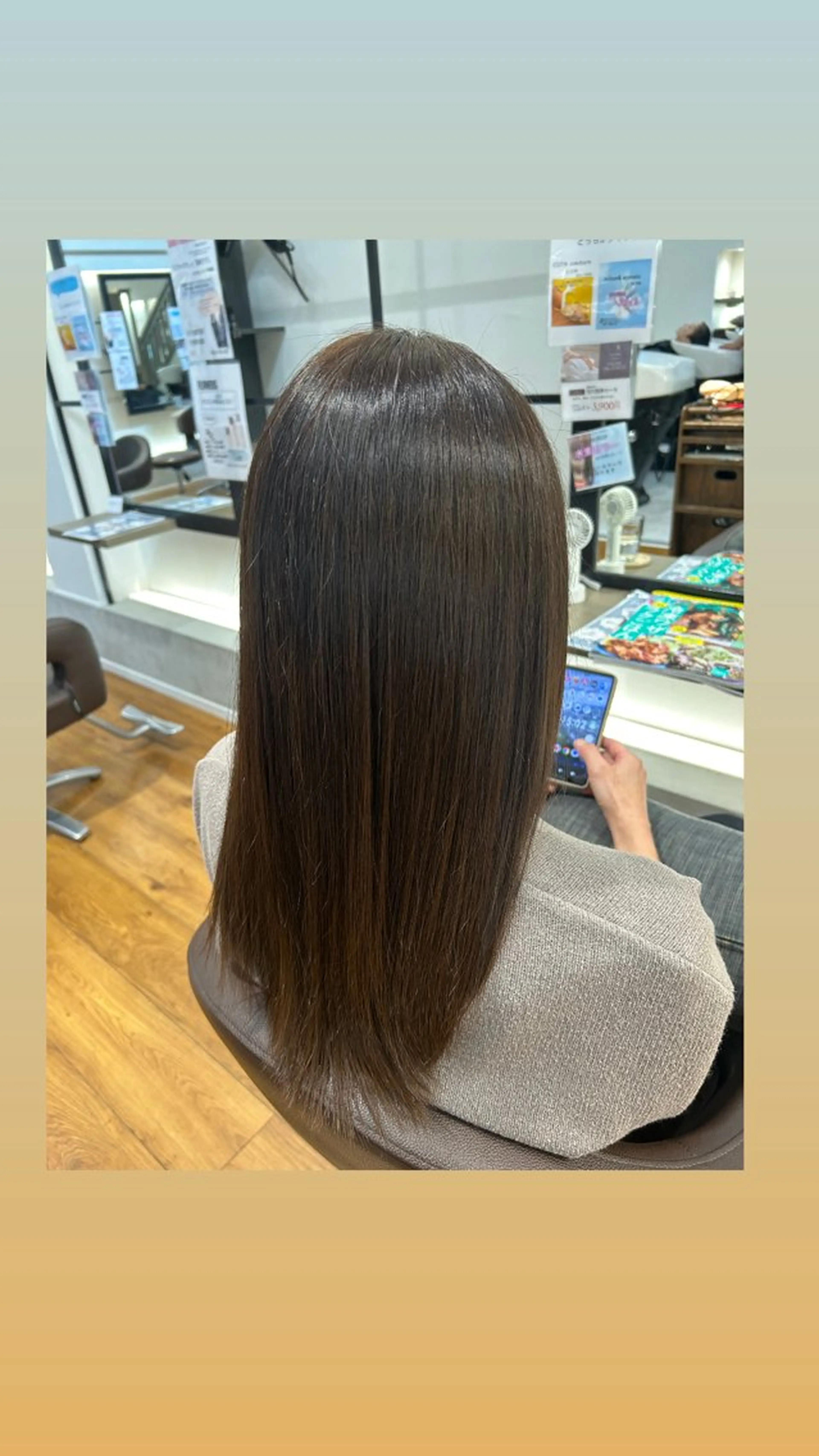ロング カラー ヘアカラー ながの みさきのヘアスタイル