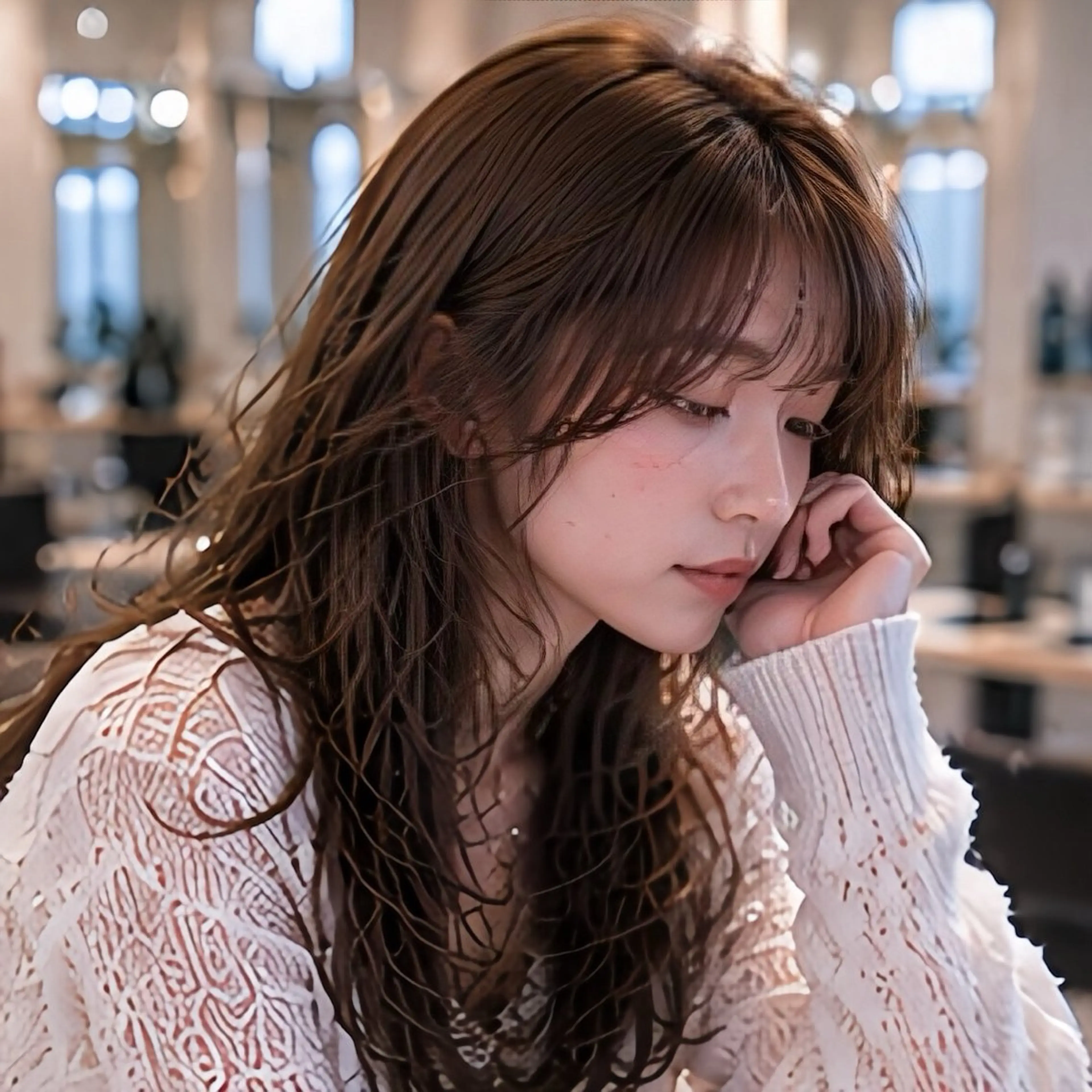 カラー ヘアカラー トリートメント 池袋/前髪/顔周り 🎀髪質改善おばかんのヘアスタイル