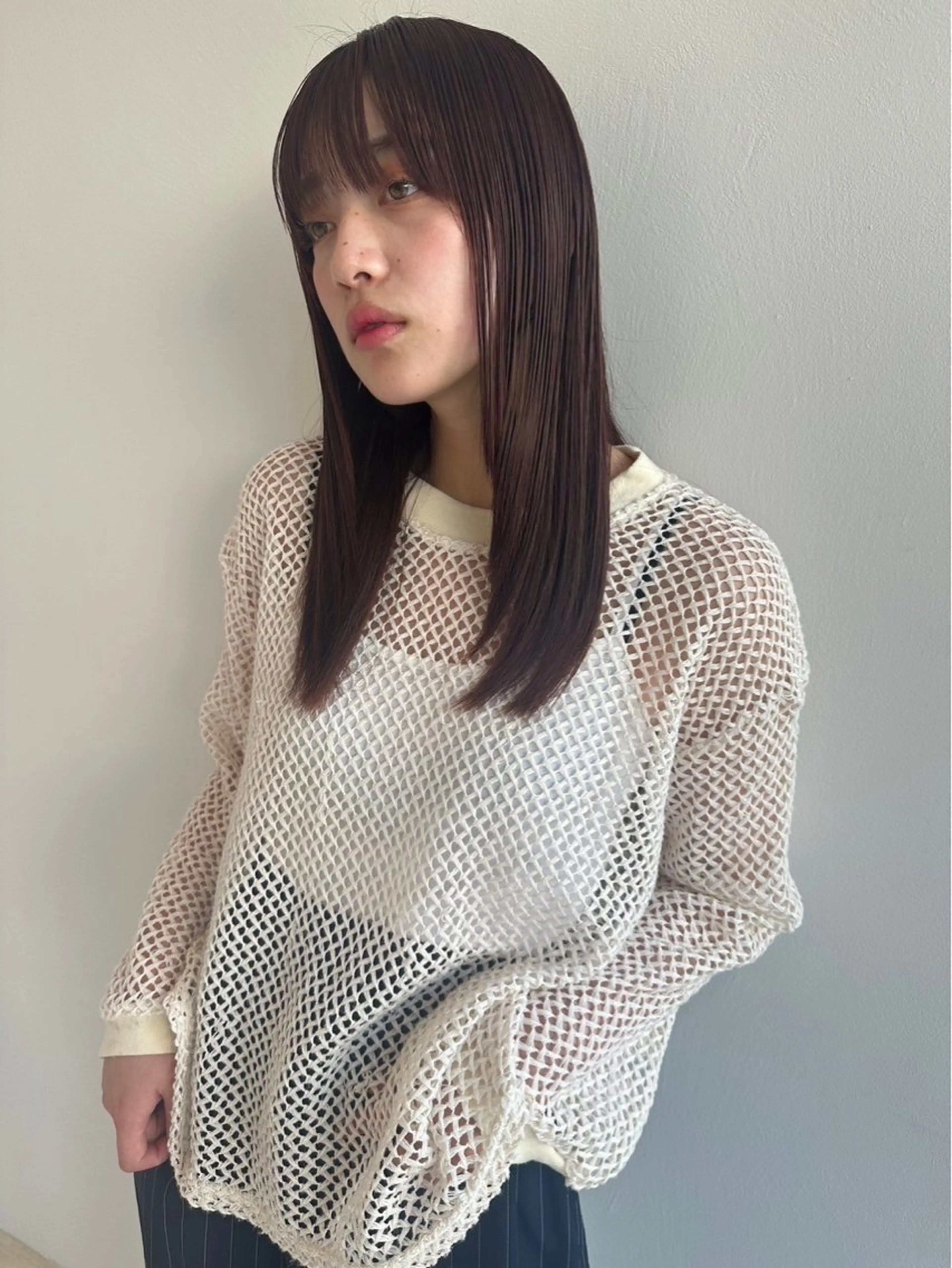 ロング ニュアンスパーマ／ レイヤー／茶屋町のヘアスタイル