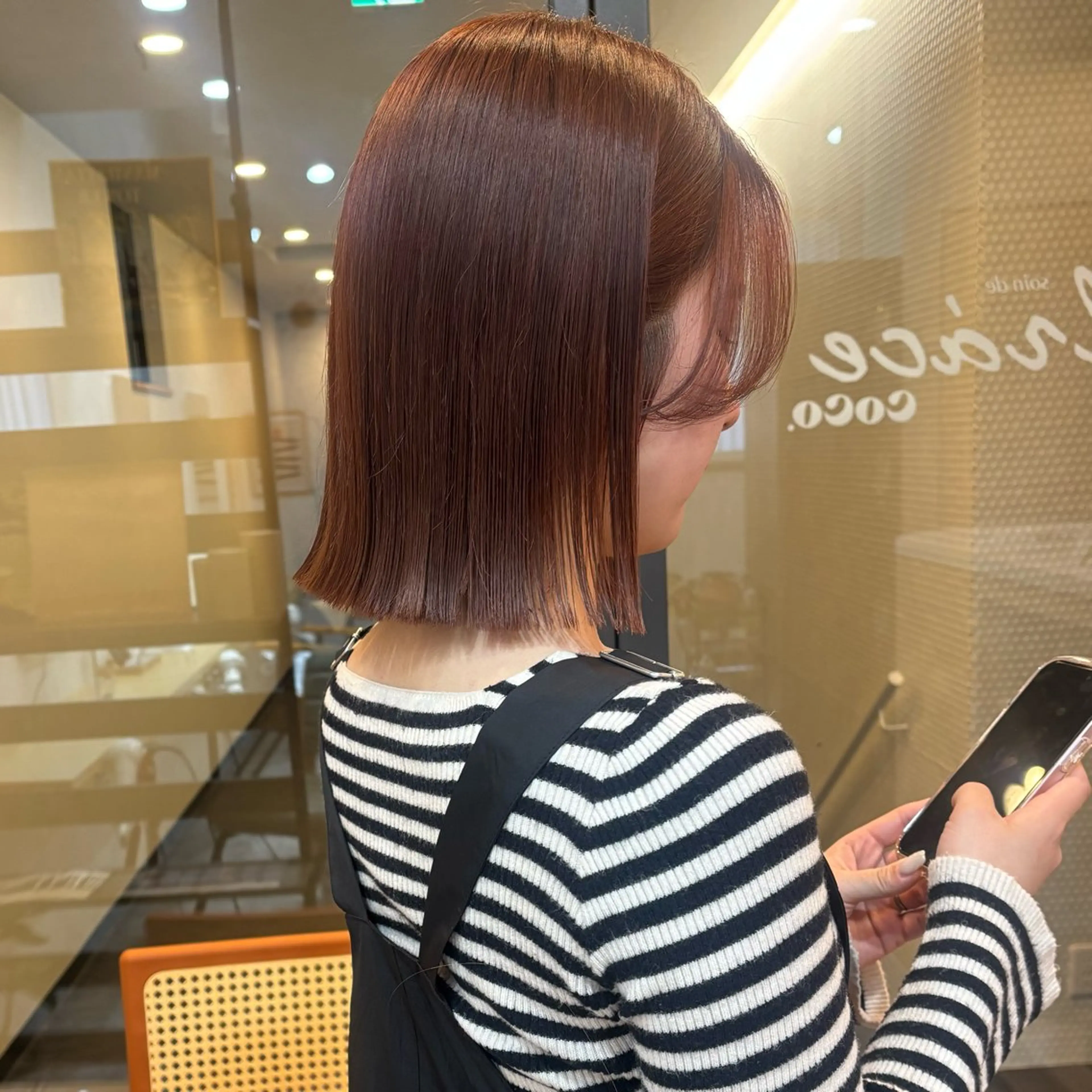 ミディアム カット ヘアカラー 似合わせボブカット/ 髪質改善/細川実知香のヘアスタイル