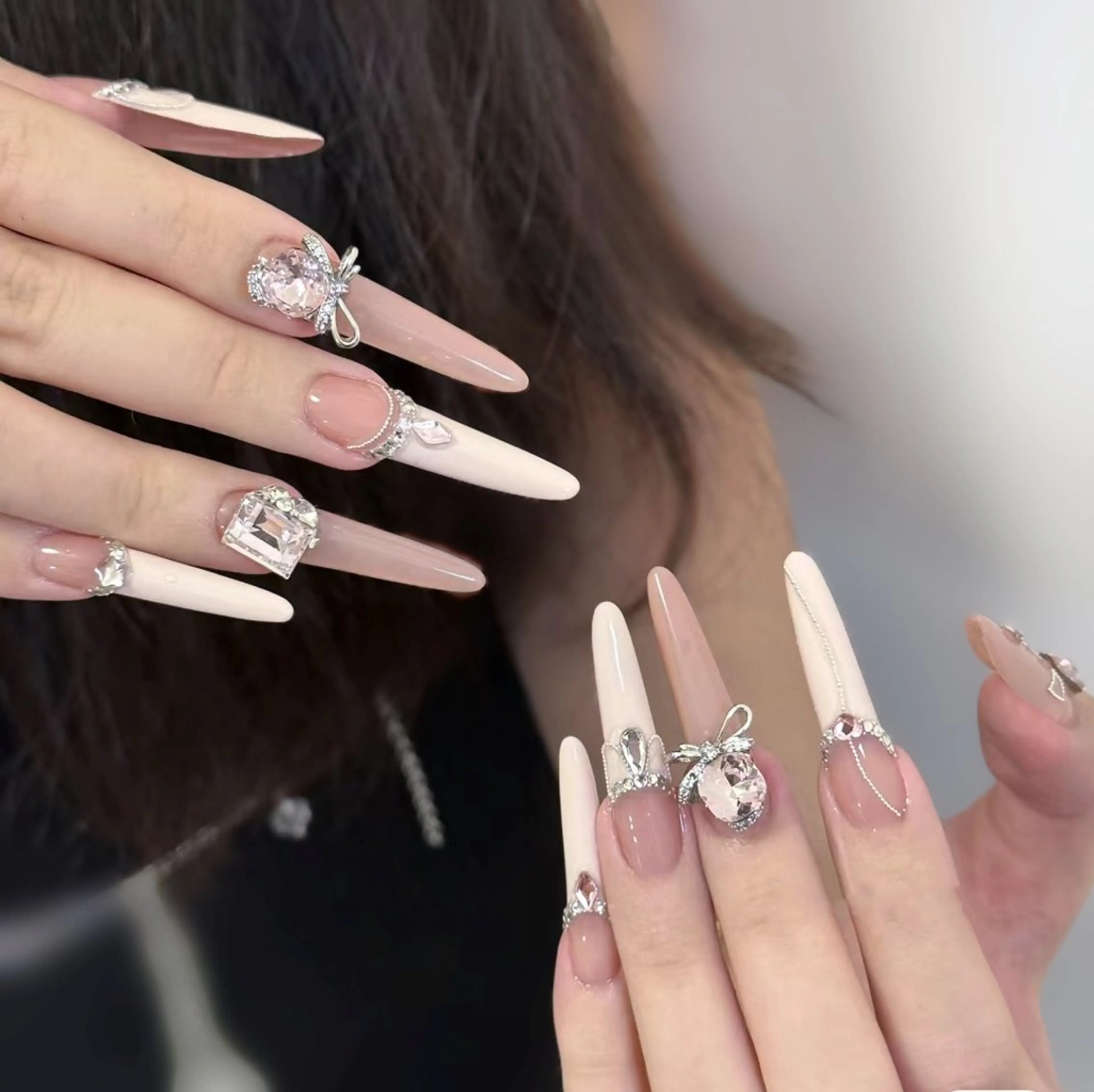 ネイル アートネイル チークネイル 長さ出し フラワーネイル ジェルネイル YK Beauty Salonのマツエク・マツパデザイン