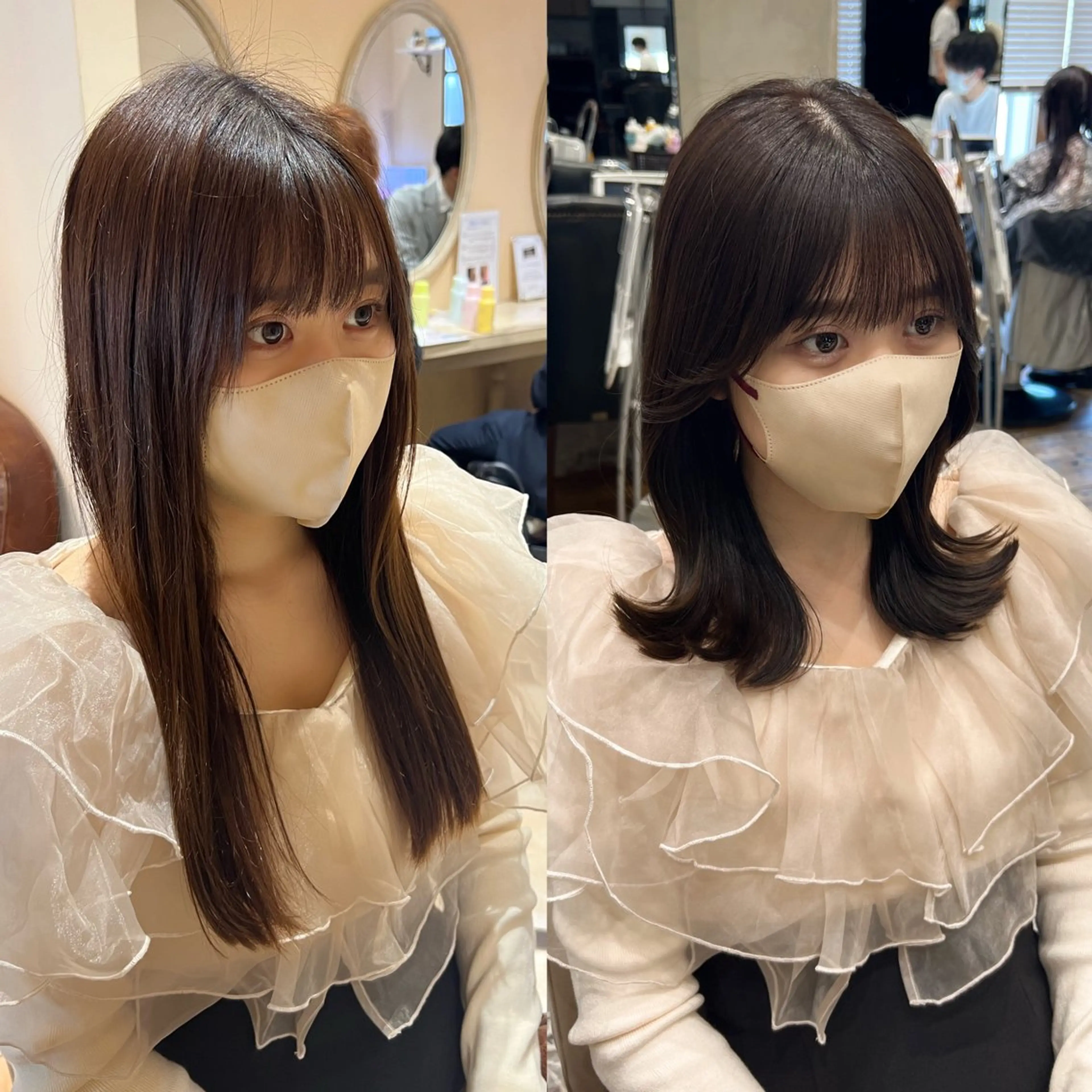 セミロング くびれヘア レイヤーカット 🧡くびれヘア/前髪 顔周り🧡久原結衣のヘアスタイル