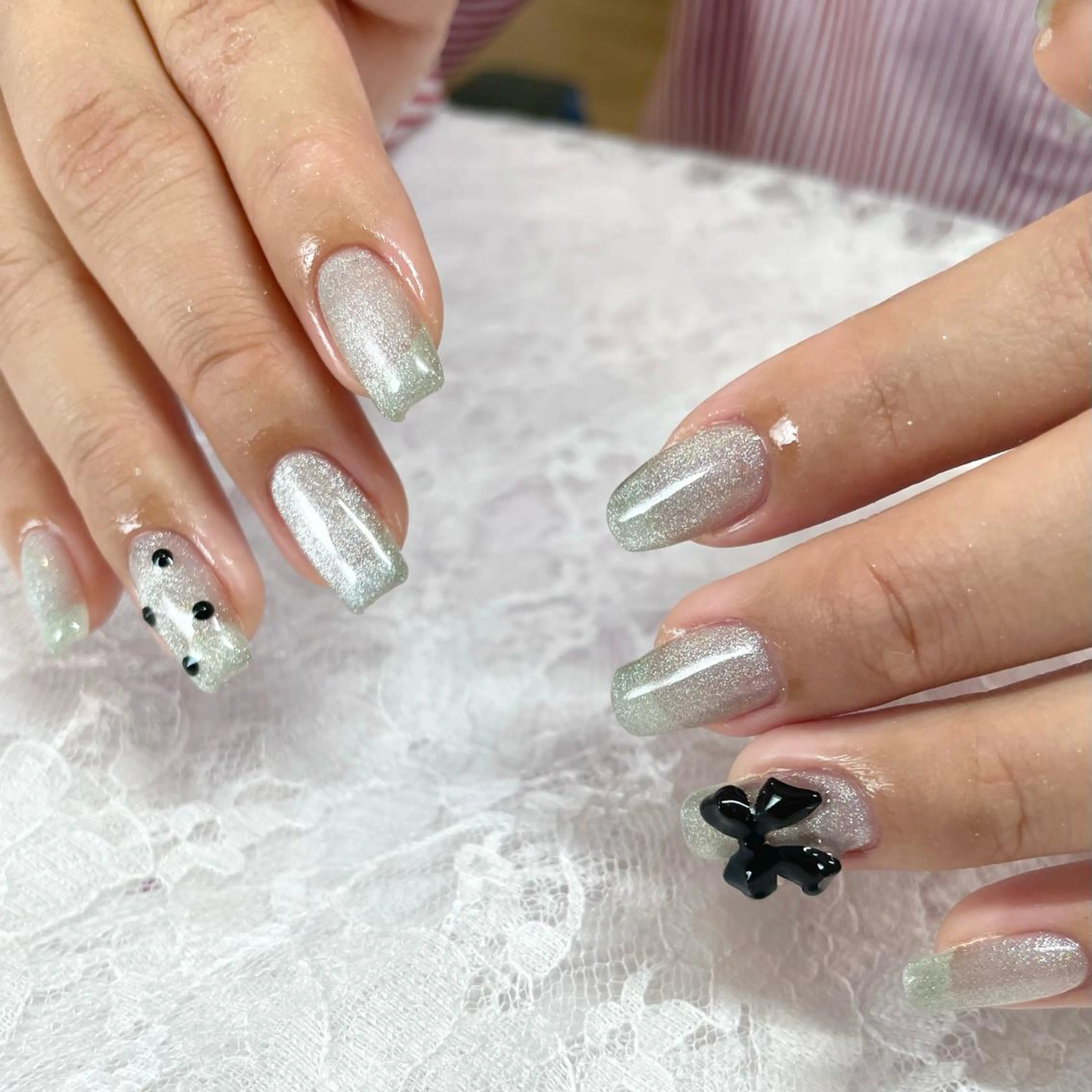 ネイル ジェルネイル マグネットネイル ハンドネイル Nail ヌシん家 AKANEのネイルデザイン