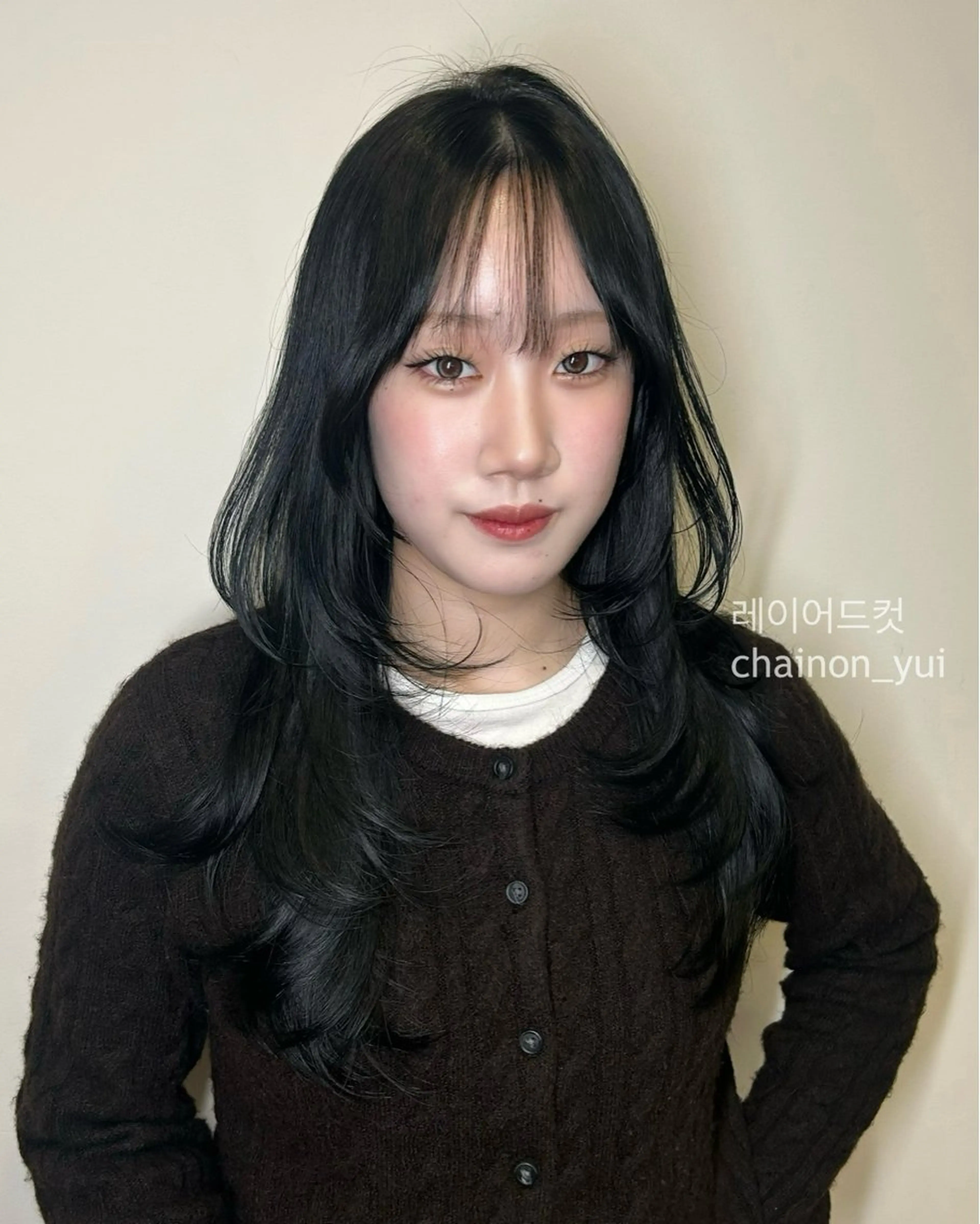 セミロング YUI レイヤー/韓国ヘアのヘアスタイル