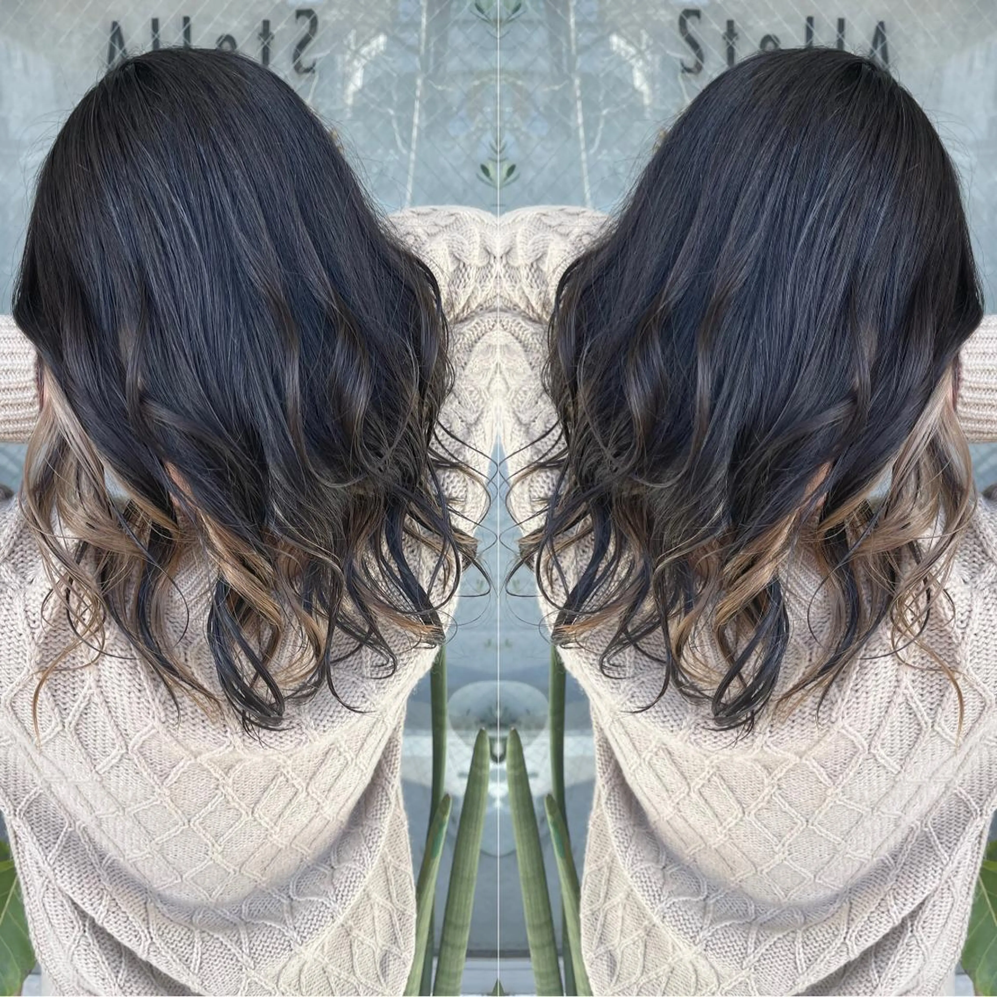 セミロング アートディレクター ワダヒサノリのヘアスタイル