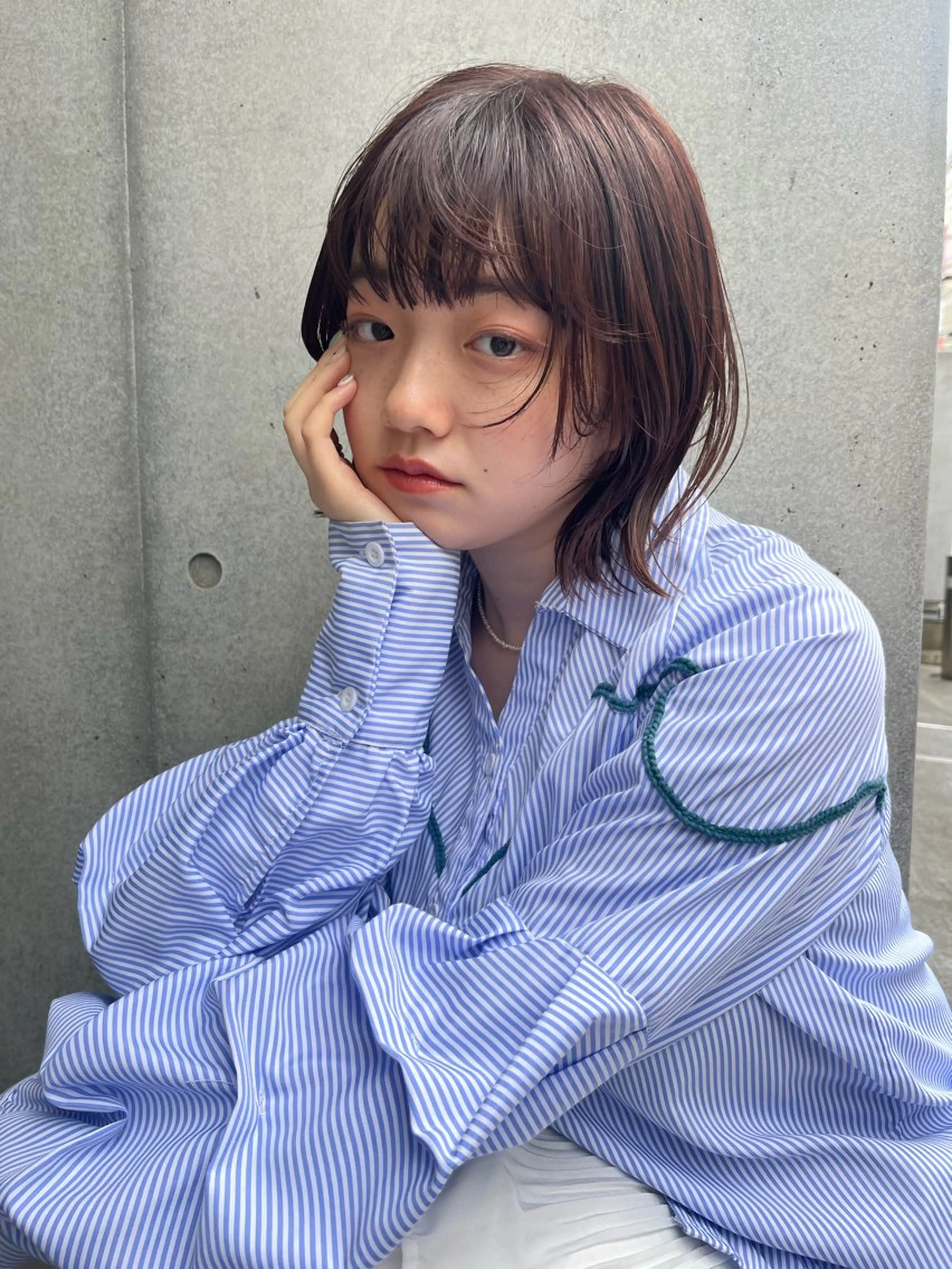 ミディアム カコ/レイヤーカット ヘアアレンジのヘアスタイル