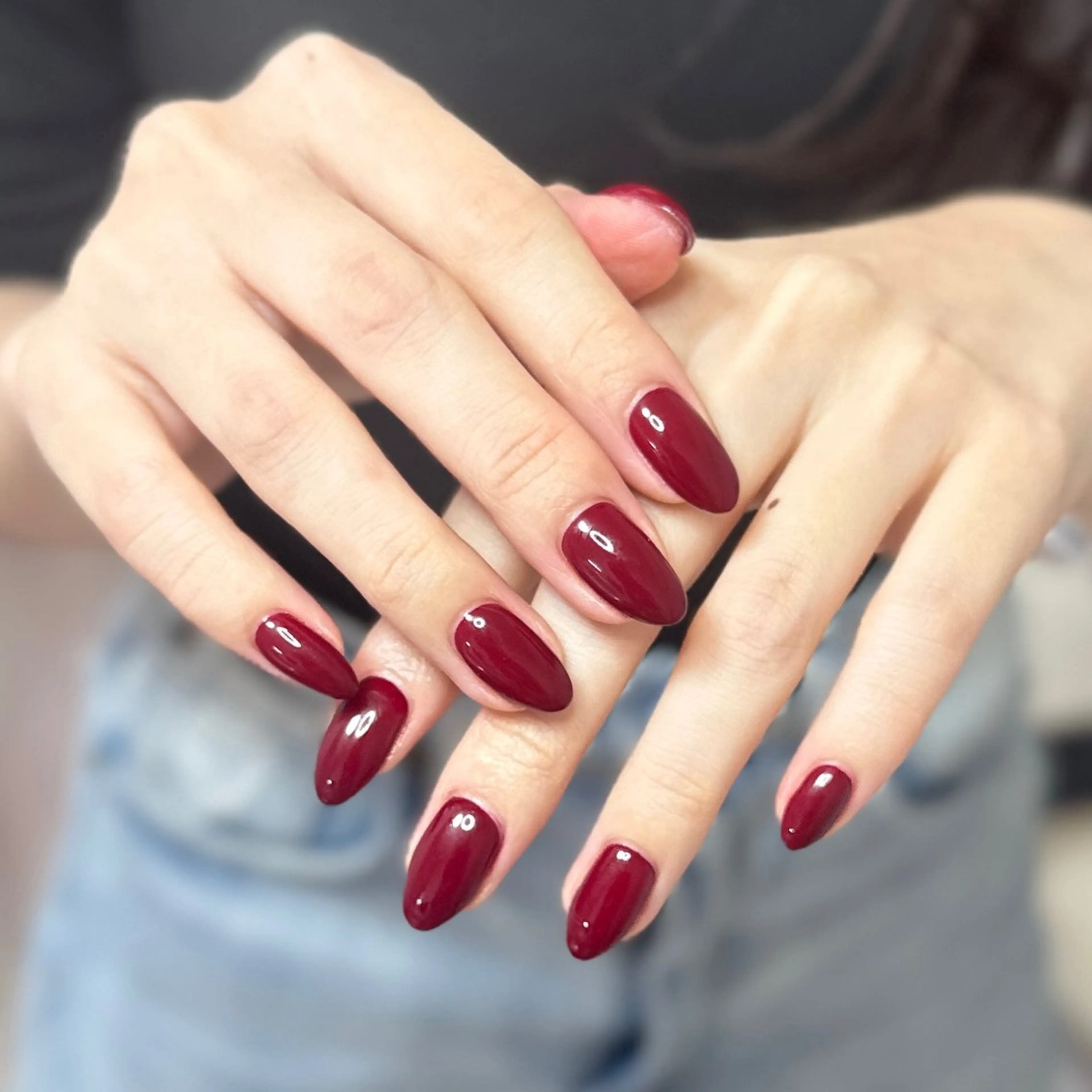 ネイル アートネイル オーロラネイル チークネイル フレンチネイル ガラスフレンチ ハンドネイル 🎀YooLi Nail salonのネイルデザイン
