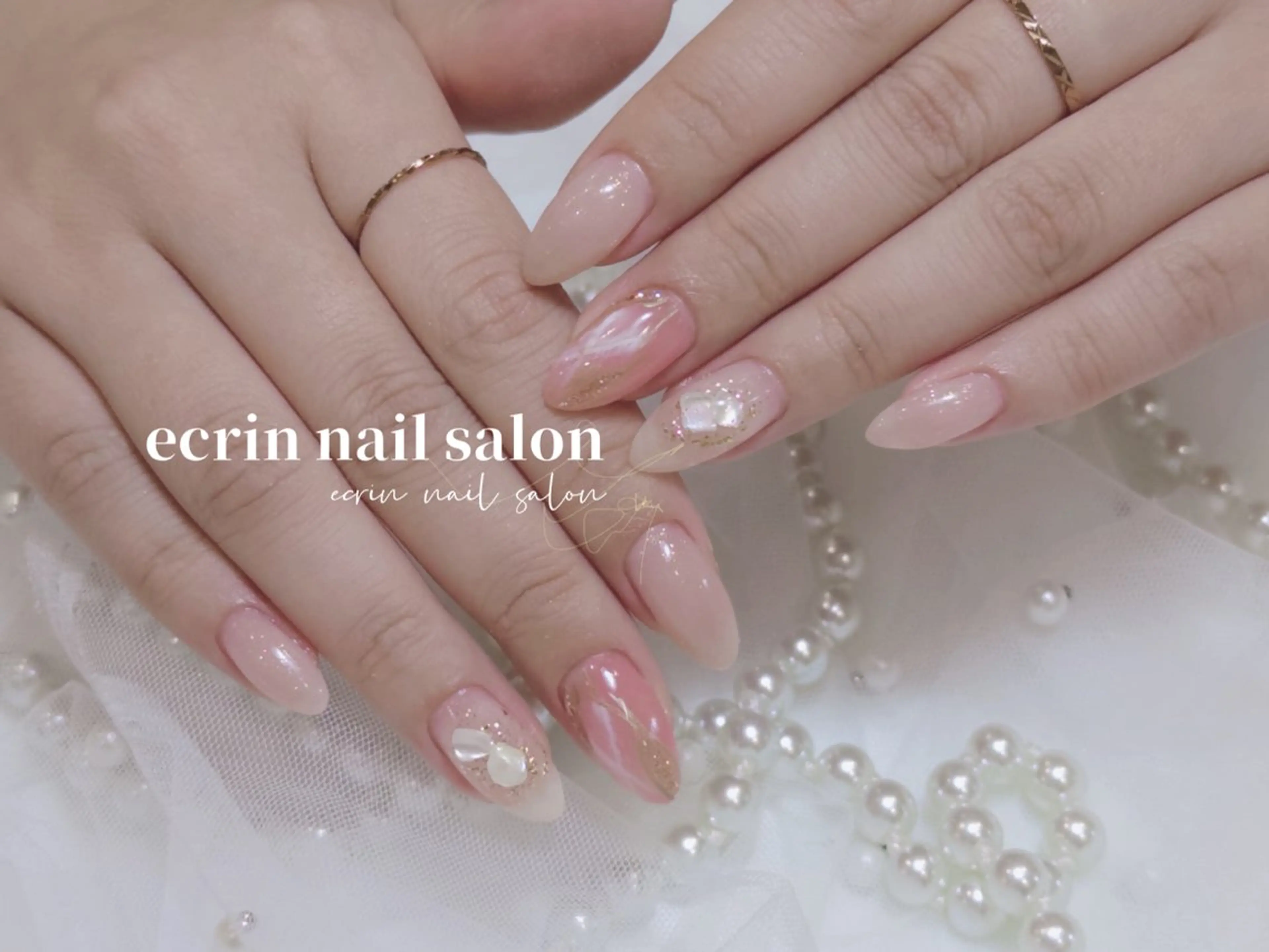 ネイル ジェルネイル 持ち込み パラジェル 春ネイル ハンドネイル ハンドケア ecrin nail salon錦糸町のネイルデザイン