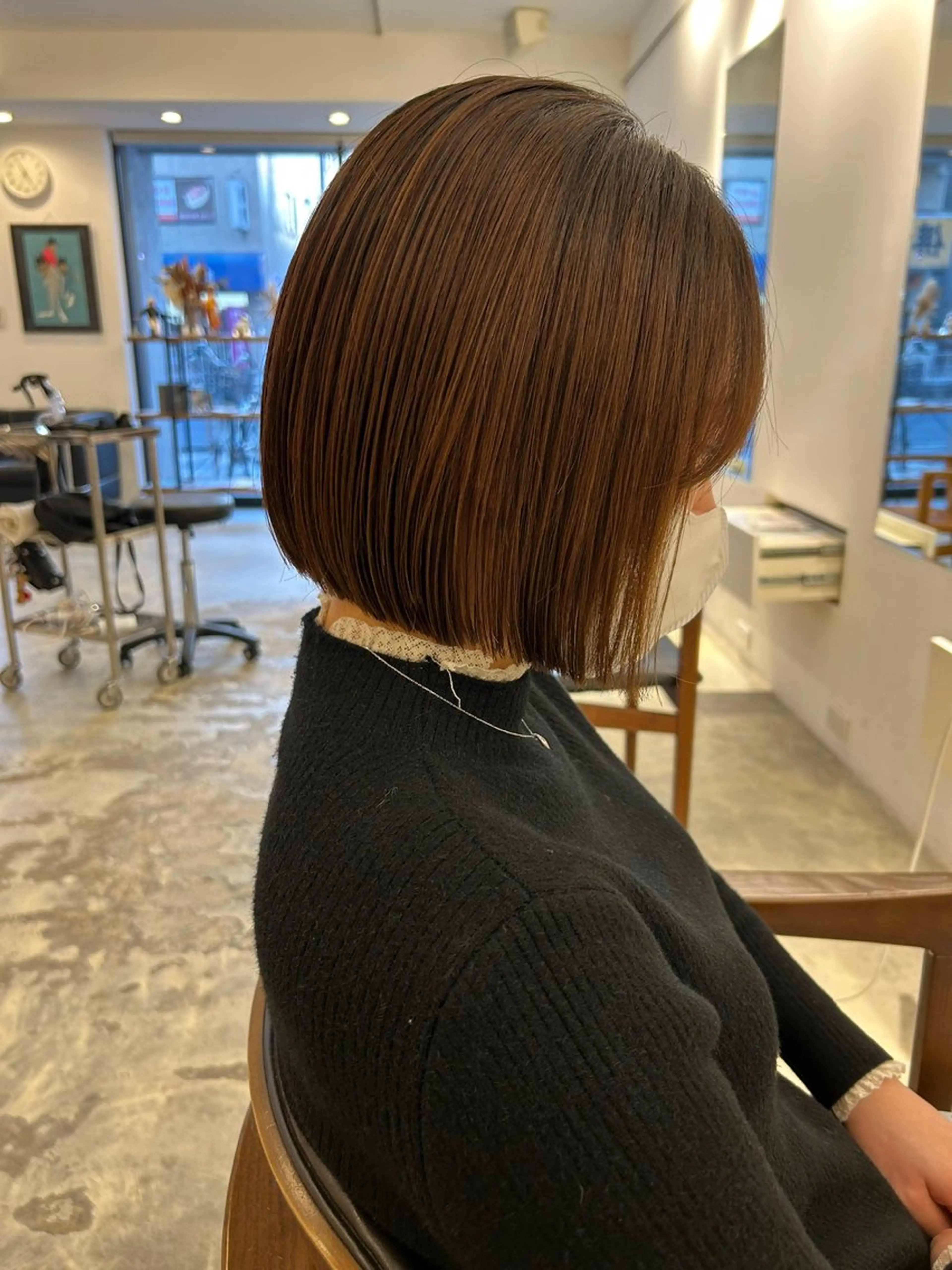 ショート ボブ カット ヘアカラー HASIMOTO jijibyMOPSのヘアスタイル