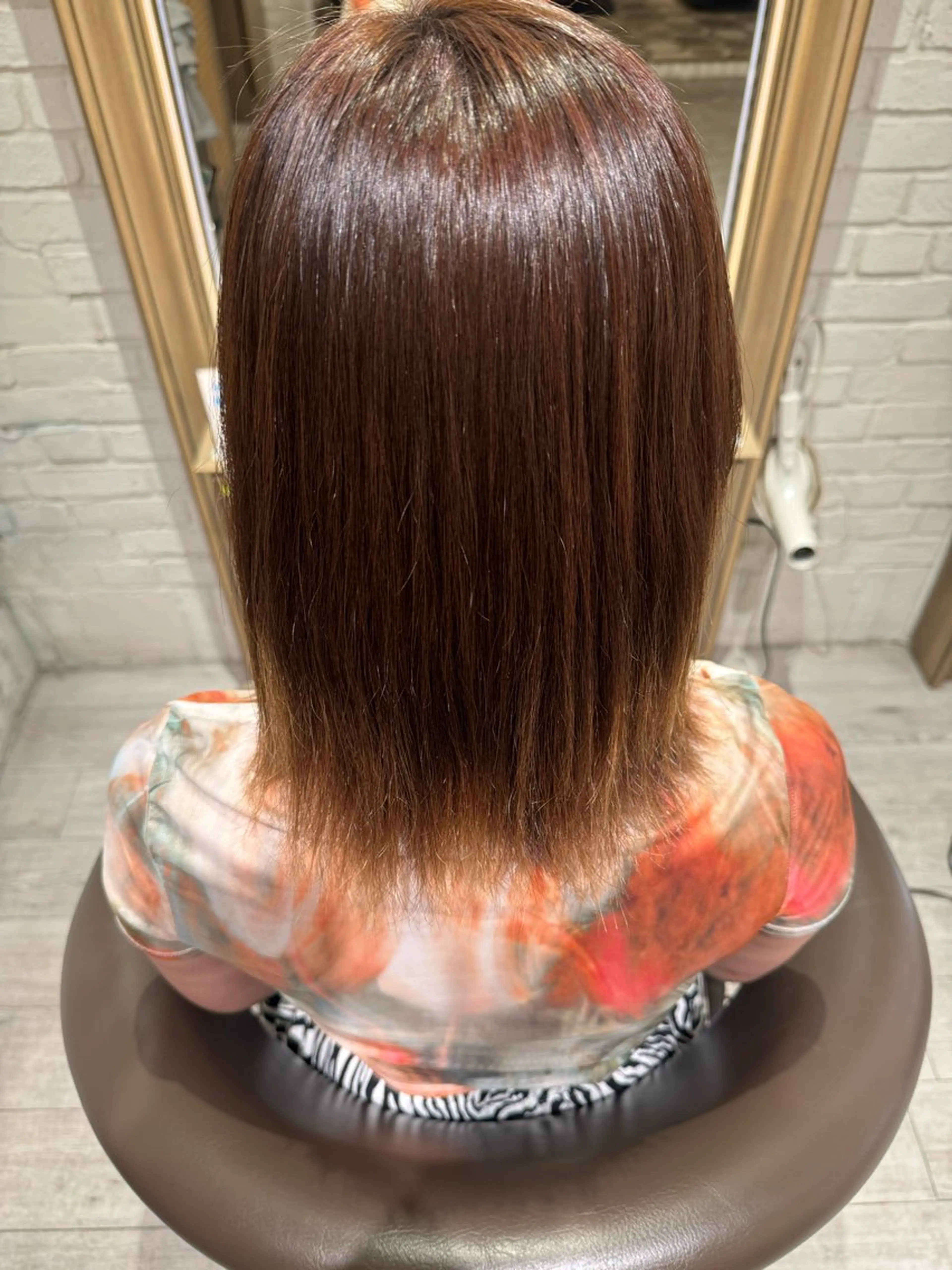 ミディアム 縮毛矯正 堀江美容室 千晶のヘアスタイル