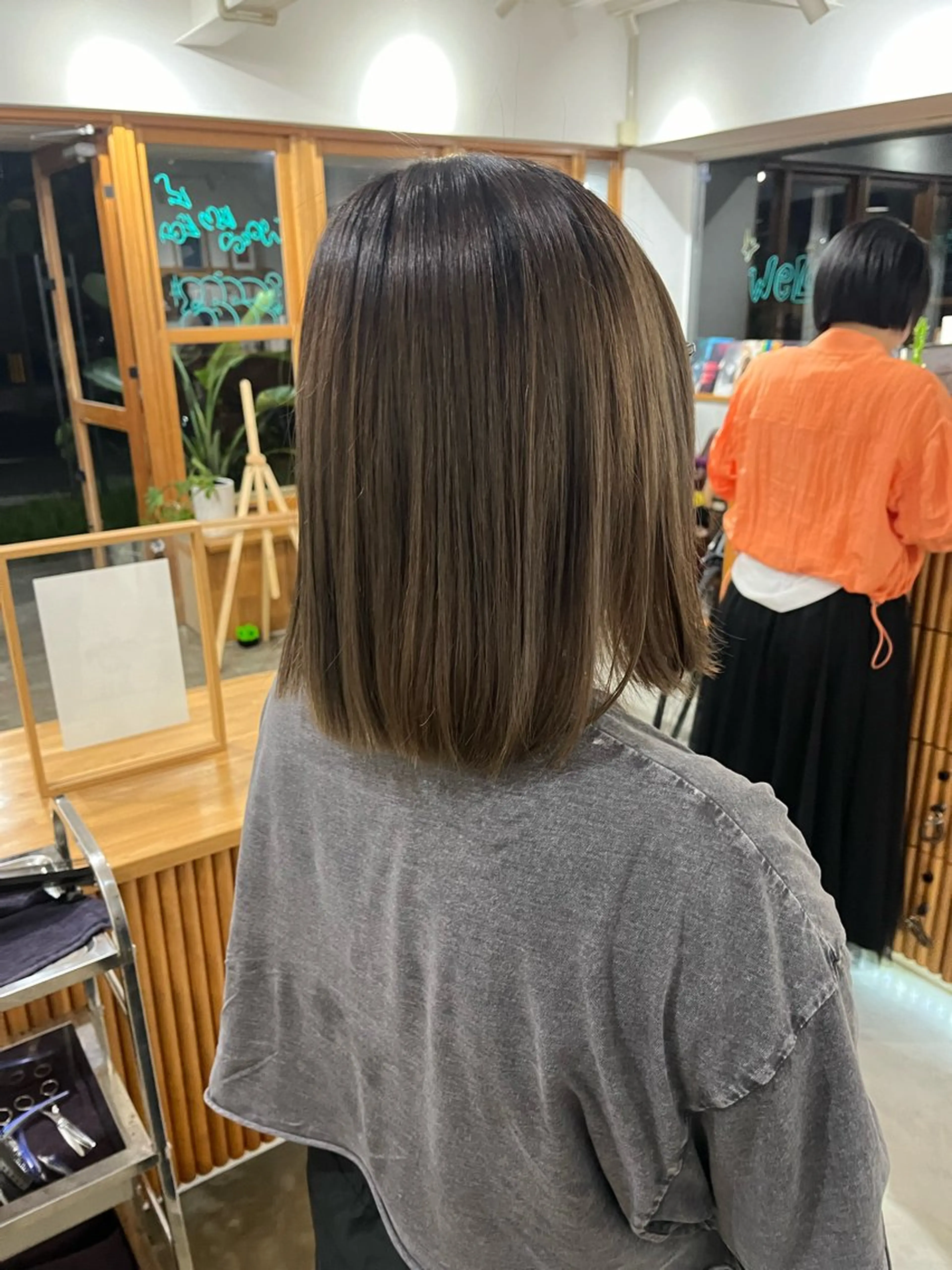 ミディアム 縮毛矯正 カット 縮毛矯正 ノハナ💜北谷 BY MY SIDEのヘアスタイル