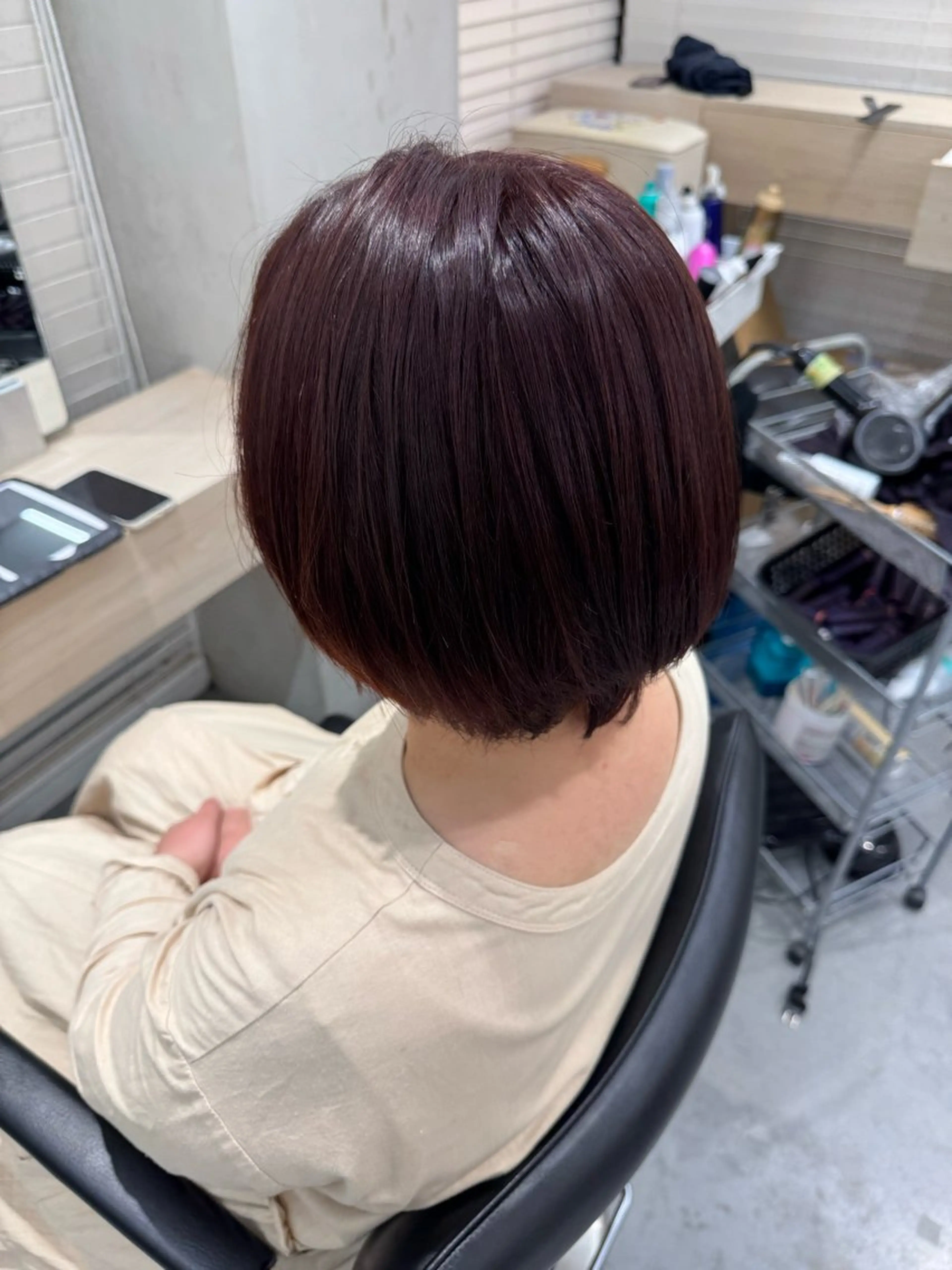 ショート カラー ヘアカラー ナカバチ ユイ🌼 Rizm greenのヘアスタイル