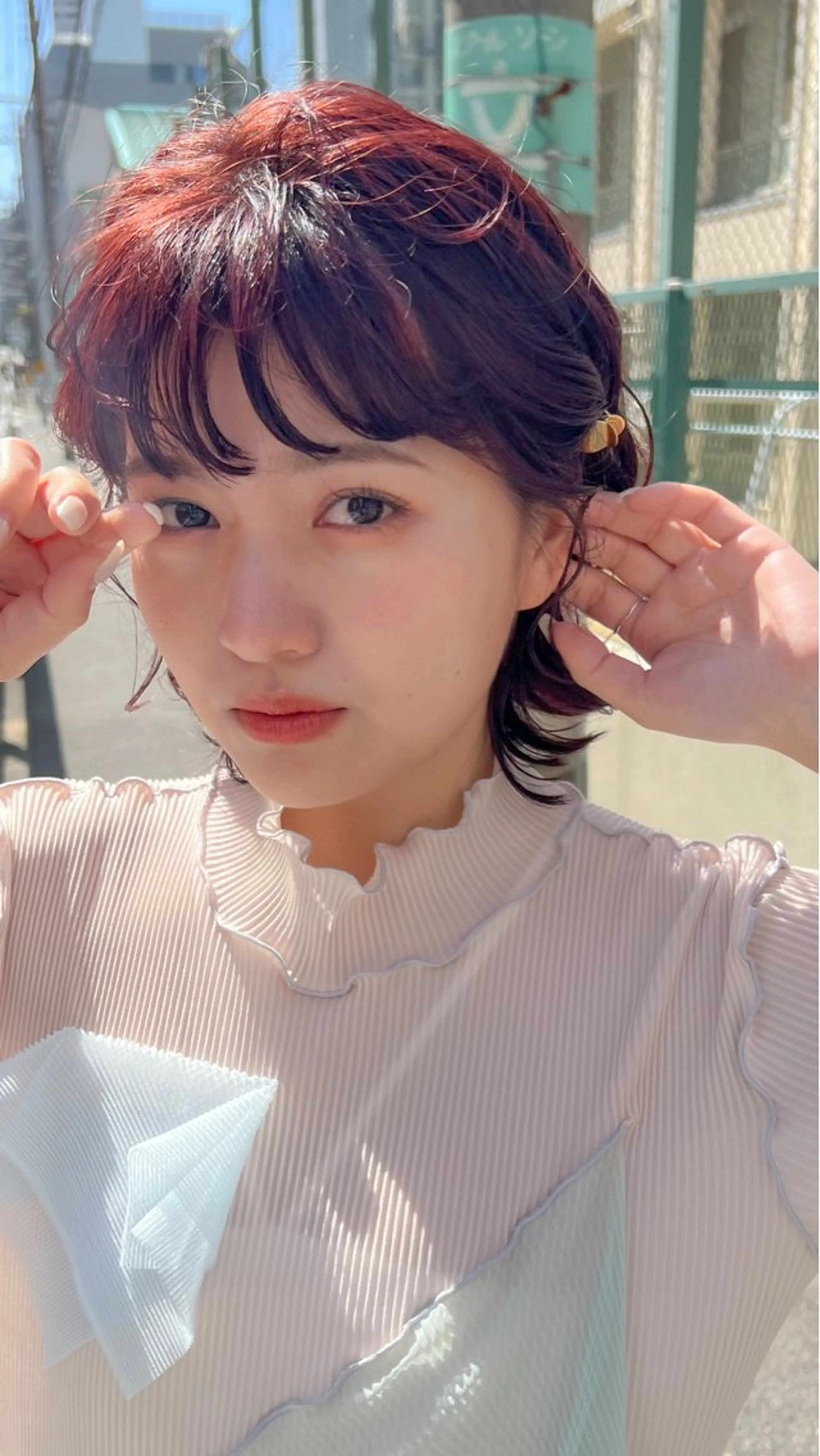 ショート カラー 谷町/Le'a /竹原しおなのヘアスタイル