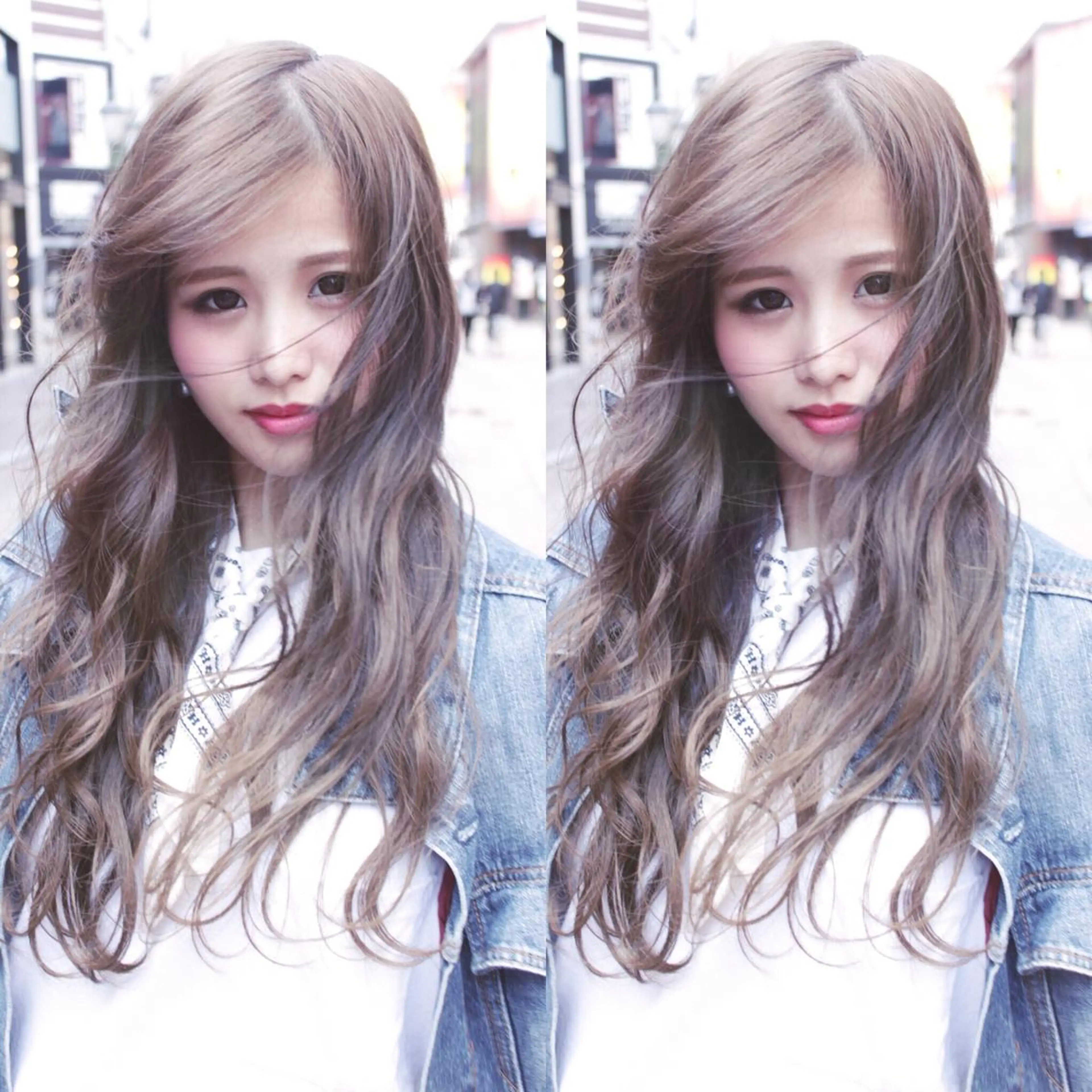 ロング カラー ヘアアレンジ アッシュ ラベンダーカラー ラベンダーアッシュ BREK 袋井店のヘアスタイル