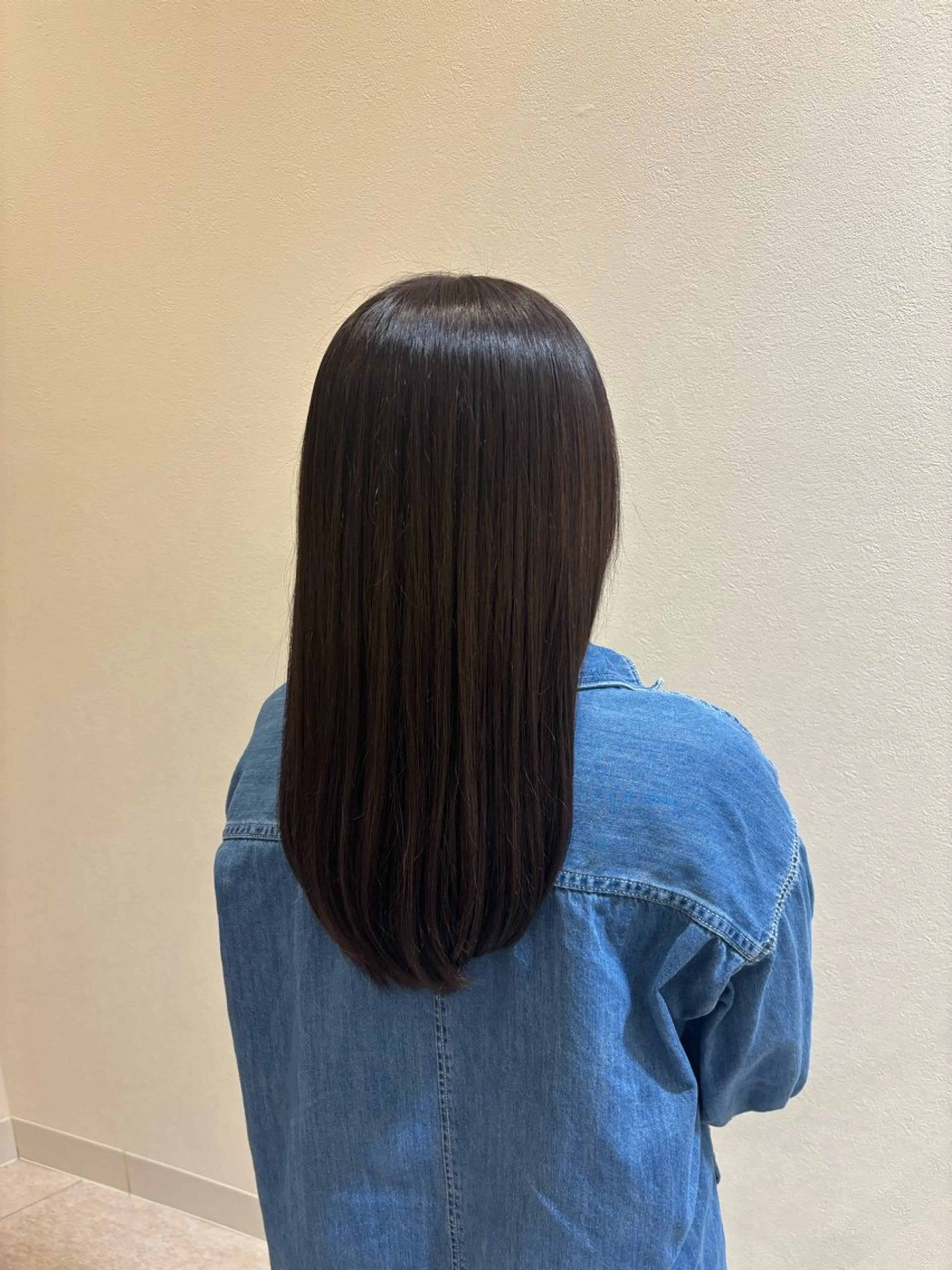 セミロング カラー ブラウンカラー ワンカラー/モデル /Rin/西葛西のヘアスタイル