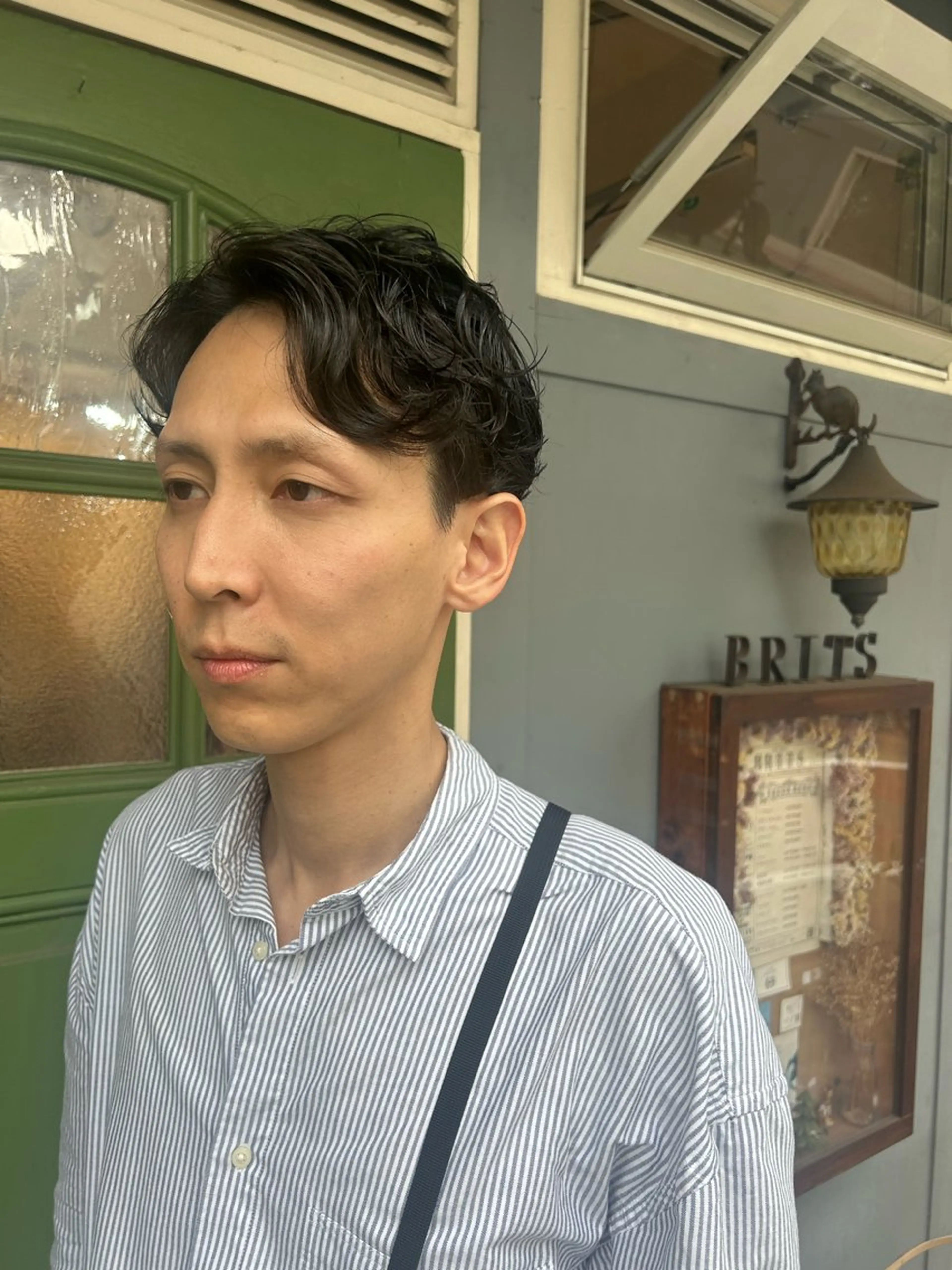 ショート パーマ メンズ カット パーマ 清水千優/パーマ/透 明感カラー/メンズのヘアスタイル