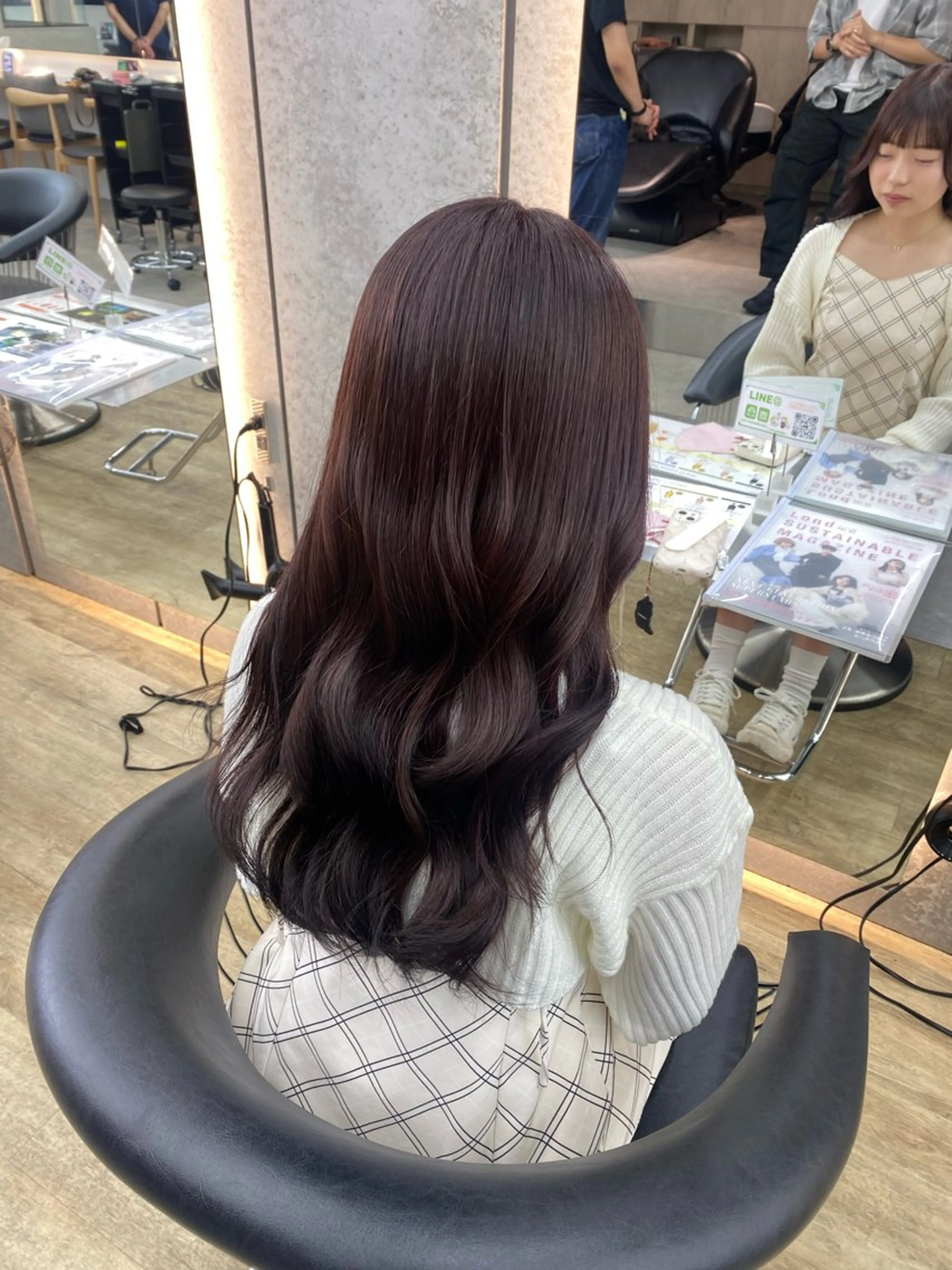 カラー りな💗垢抜け前髪/ レイヤー💗縮毛矯正のヘアスタイル