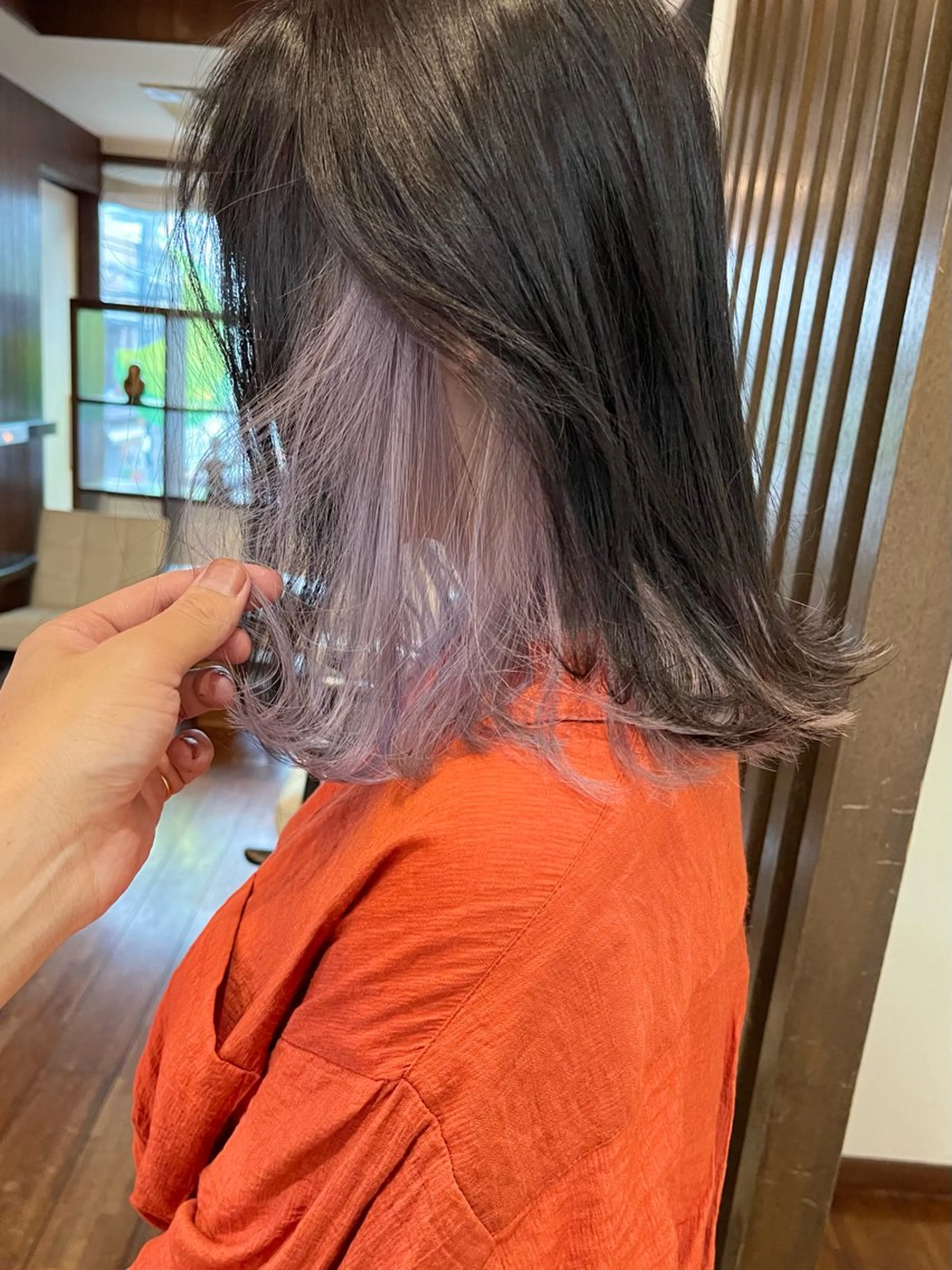 ショート カラー インナーカラー ラベンダーカラー カット ヘアカラー トリートメント 田室 和幸のヘアスタイル