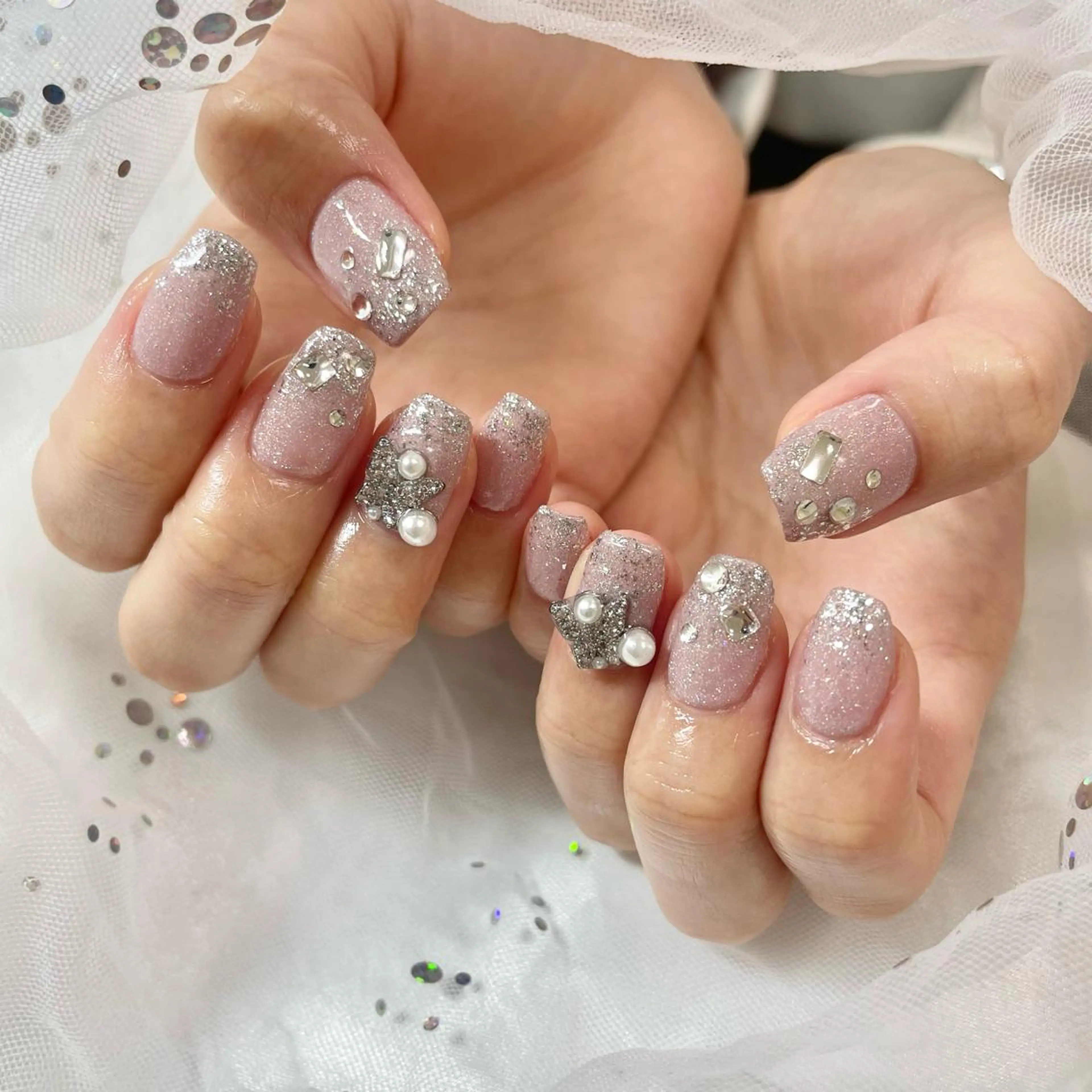 ネイル キラキラネイル ワンホンネイル ハンドネイル フットネイル 🎀AYAKO 🎀中韓ネイルのネイルデザイン