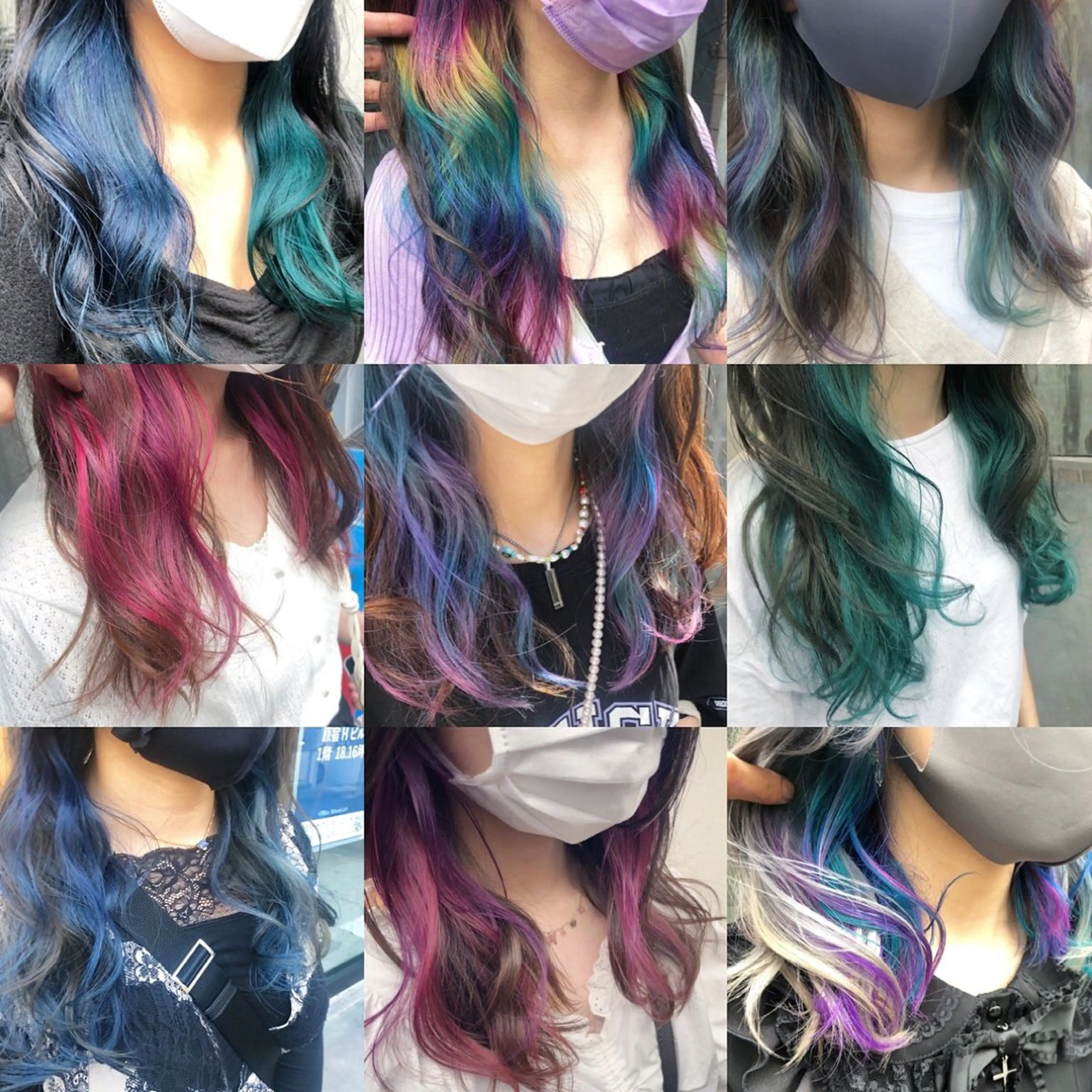 ミディアム カラー ブリーチ デザインカラー イヤリングカラー インナーカラー ユニコーンカラー カット ヘアカラー トリートメント 原宿サロン代表 デザインカラー伊藤卓のヘアスタイル