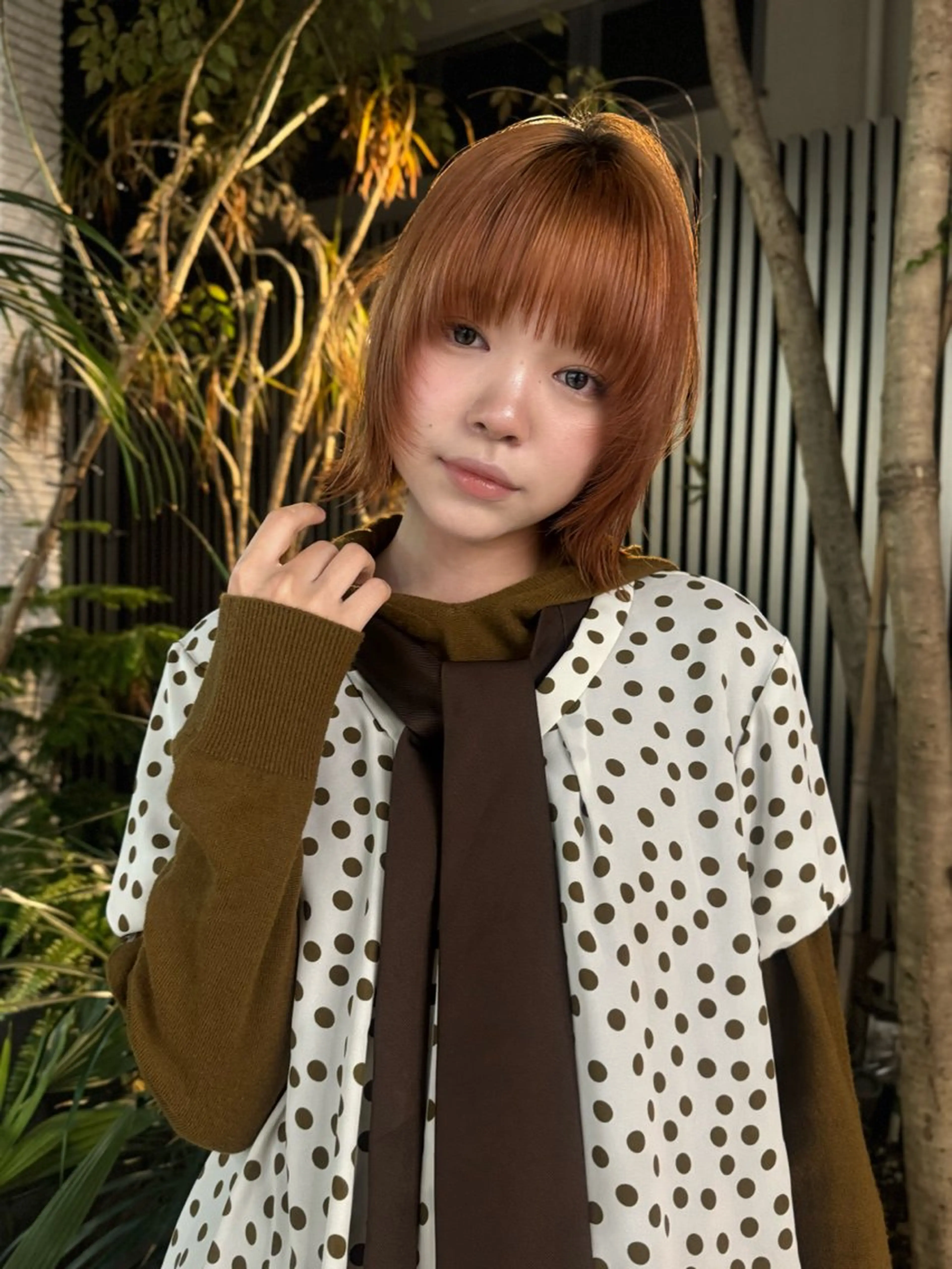 ミディアム 山下 莉歩のヘアスタイル