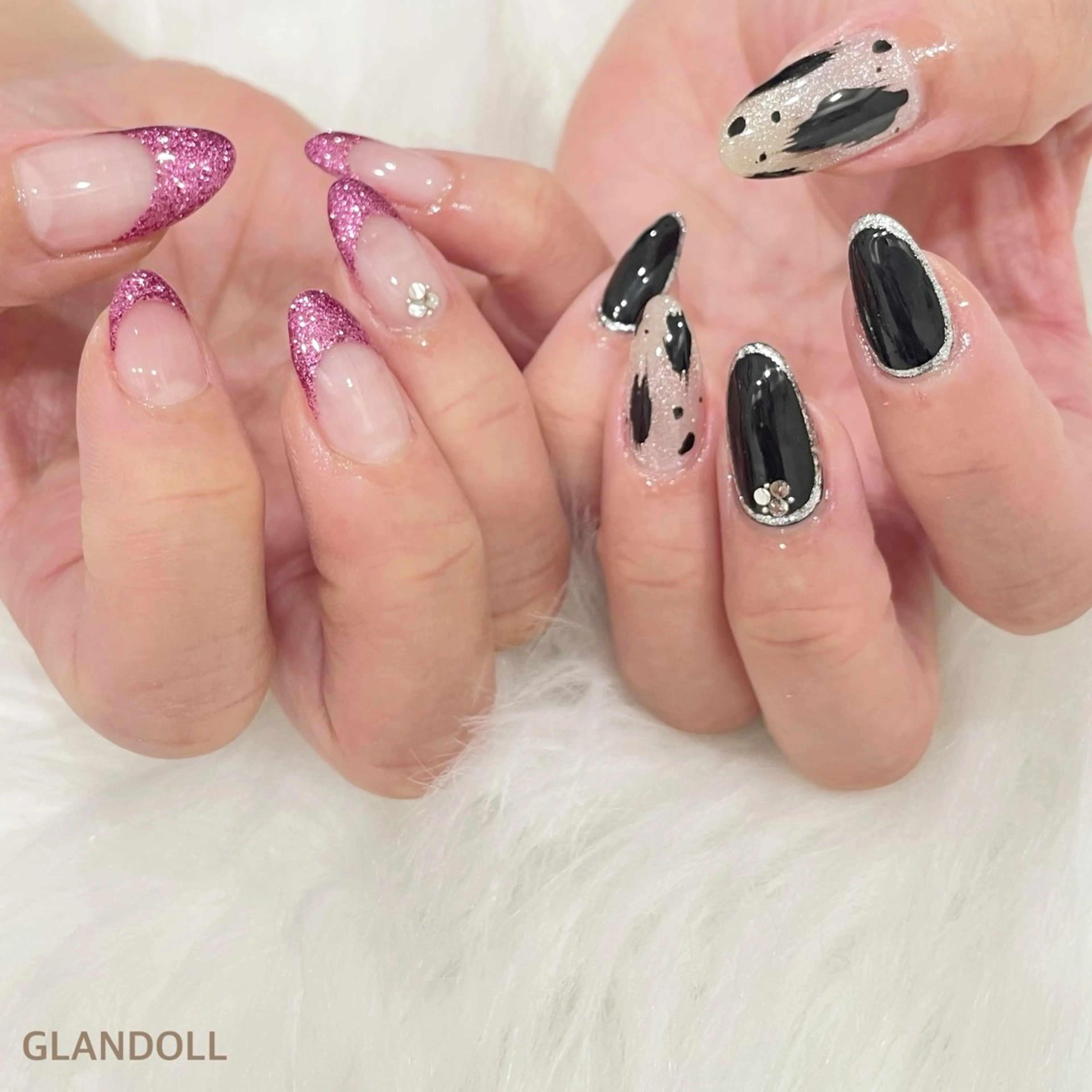ネイル ピンク ハンドネイル GLANDOLL YURIのネイルデザイン