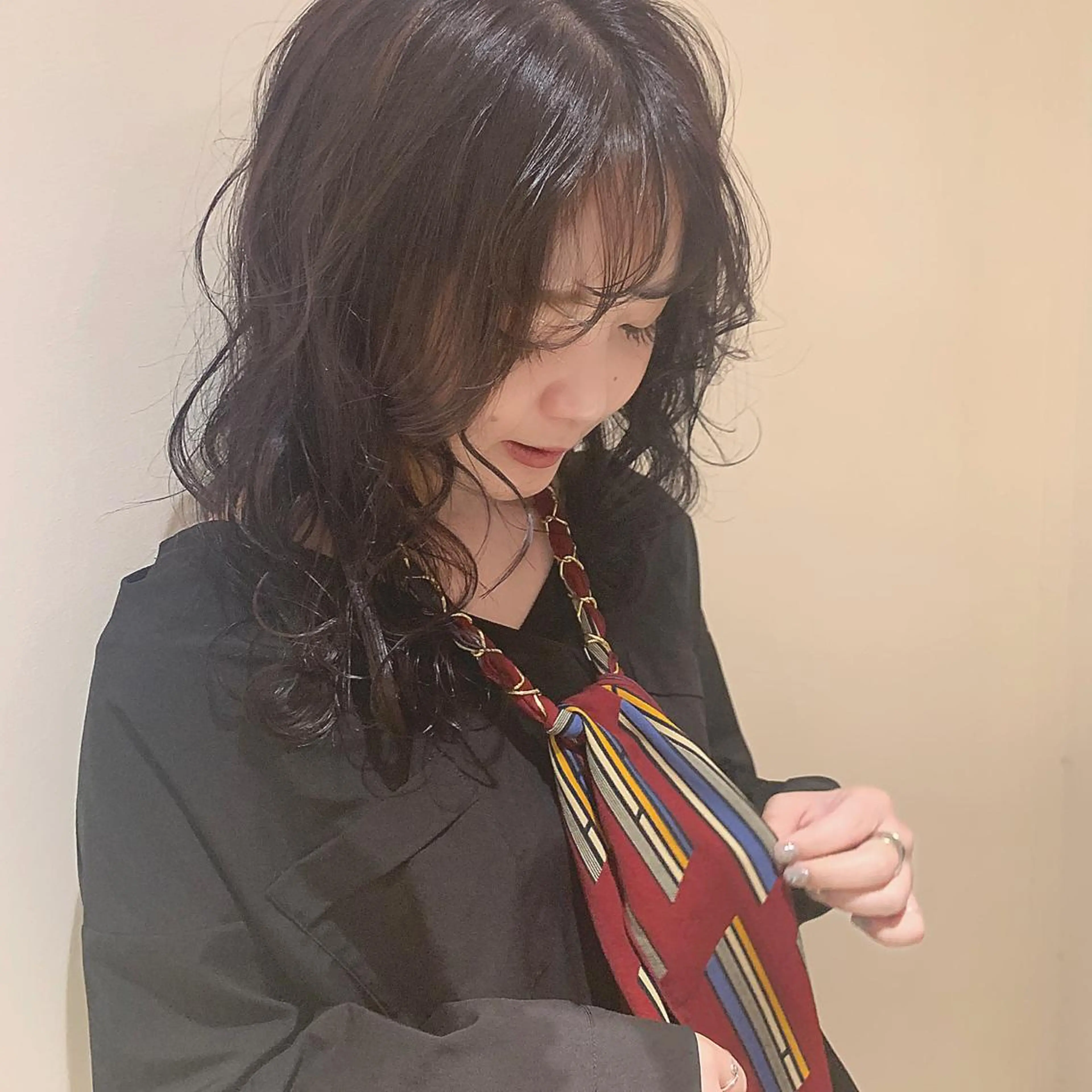 ミディアム カラー パーマ ヘアアレンジ メンズ キッズ ネイル マツエク・マツパ ナチュラル/レイヤー 磯飛⭐️慎之介のヘアスタイル