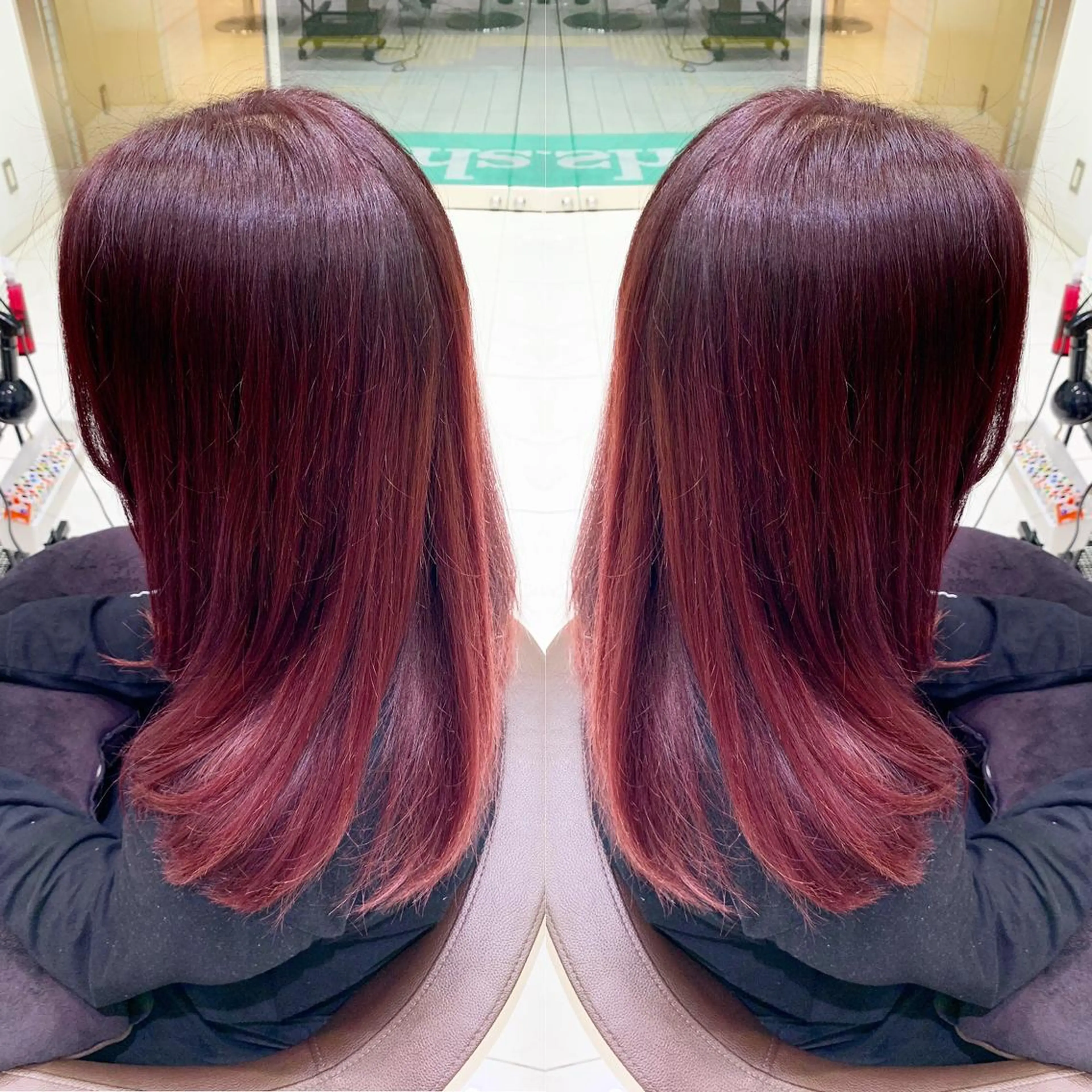 セミロング カラー イルミナカラー カット ヘアカラー トリートメント ブリーチ/バレイヤ ージュ川端裕司のヘアスタイル