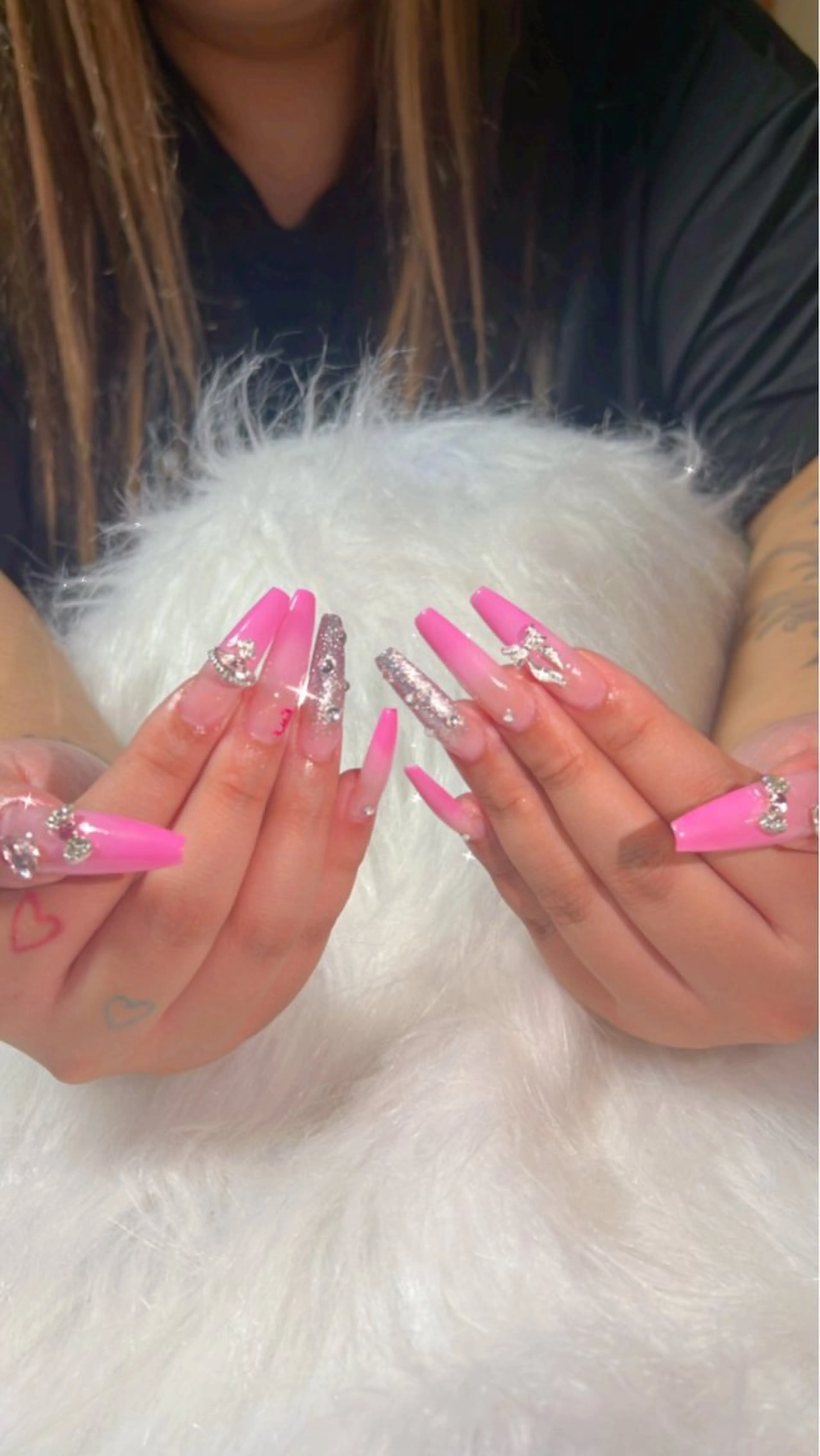 【オフ有】※L～LLロングチップスカルプ‼️パーツ付け放題💎 持ち込みデザイン可⭕️の写真