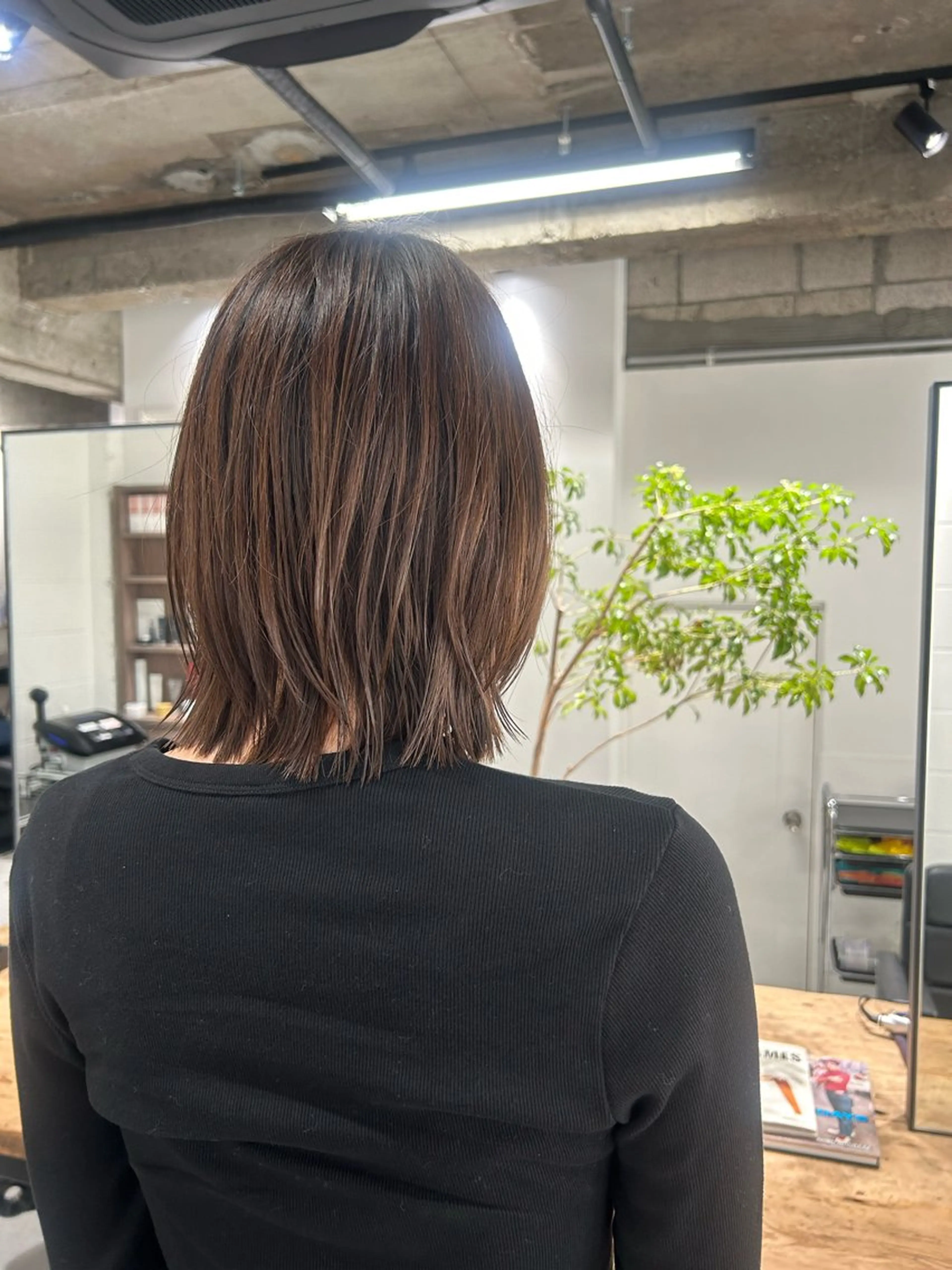 ミディアム 湯田 修永のヘアスタイル