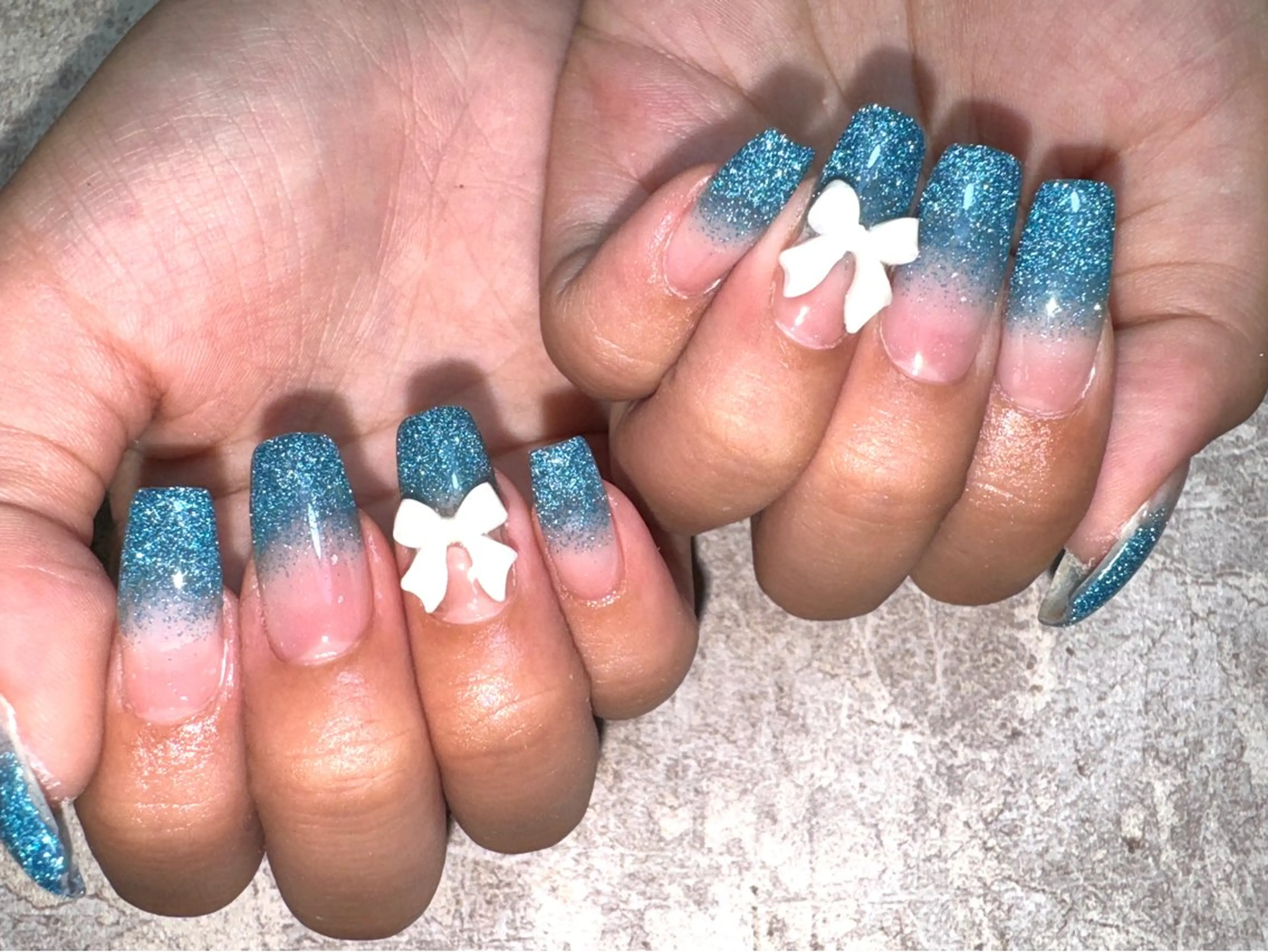 《オフ込み》ジェル2本アート ¥6800の写真