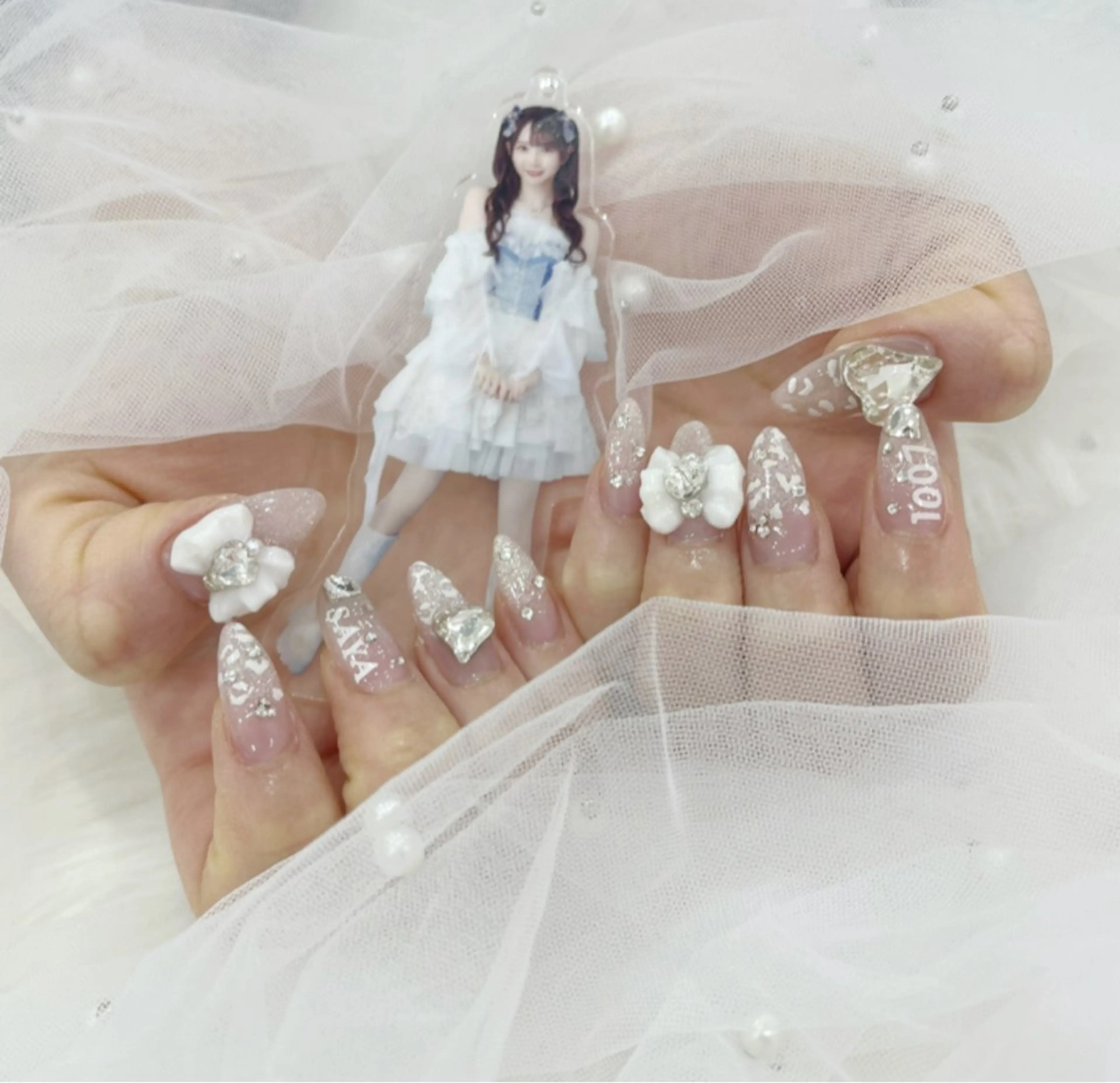 ネイル 長さ出し フットネイル ジェルネイル 韓国ネイル マグネットネイル #Amin nail salonのネイルデザイン
