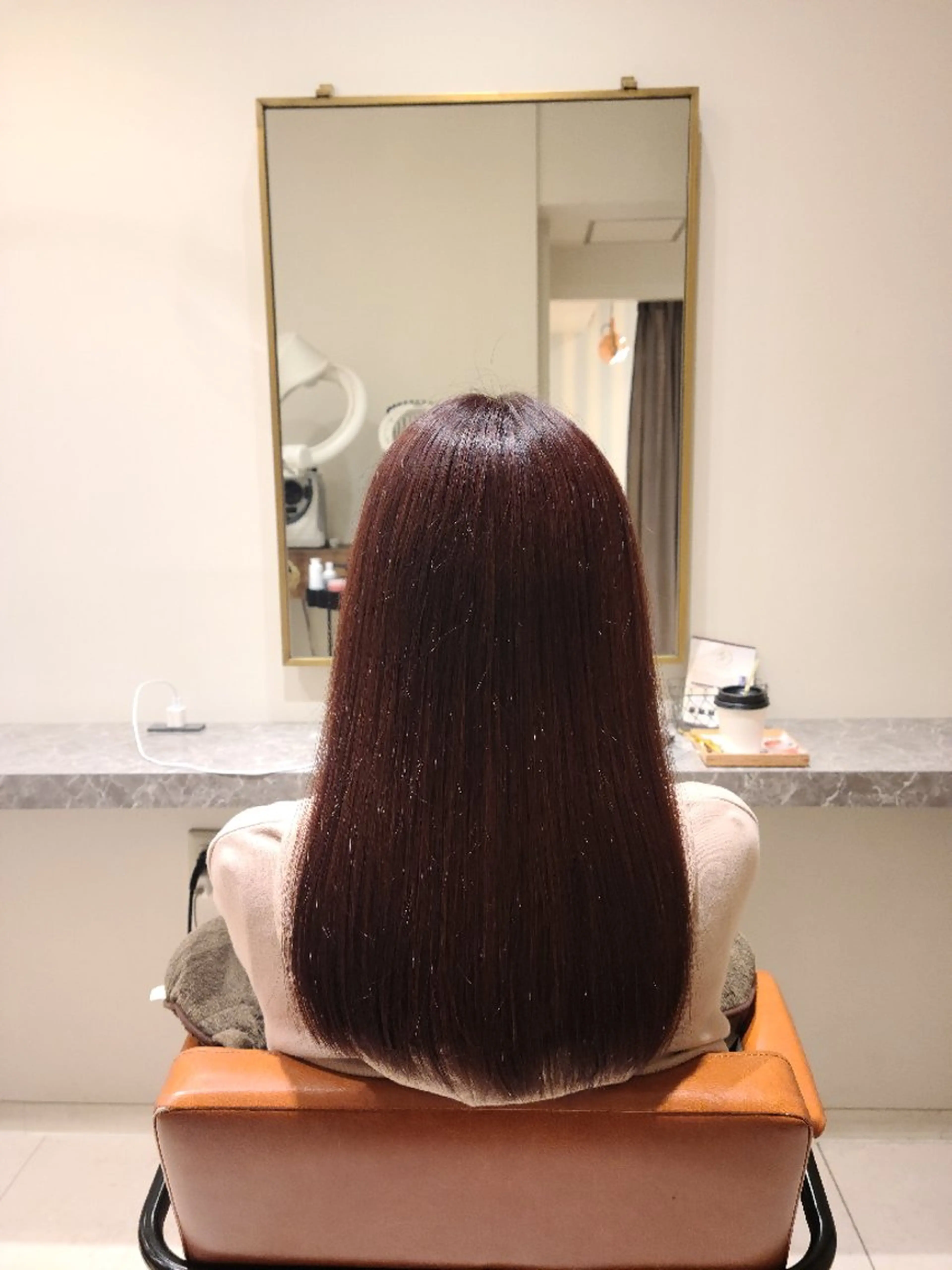 セミロング カラー カット ヘアカラー トリートメント 中井 啓悟のヘアスタイル