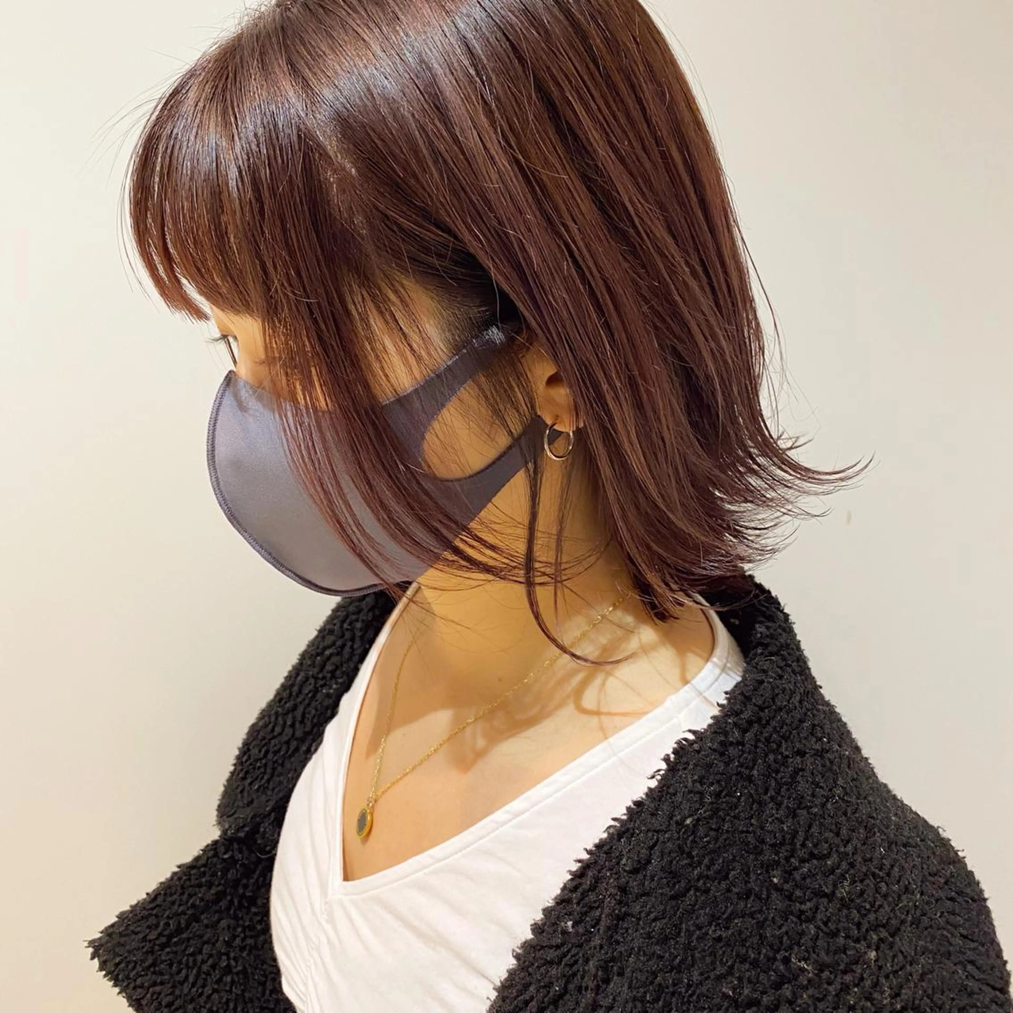 ショート カラー ブラウンカラー ピンクカラー ピンクブラウン ボブ 外ハネヘア ボブ/salut町田 🧡kanaのヘアスタイル