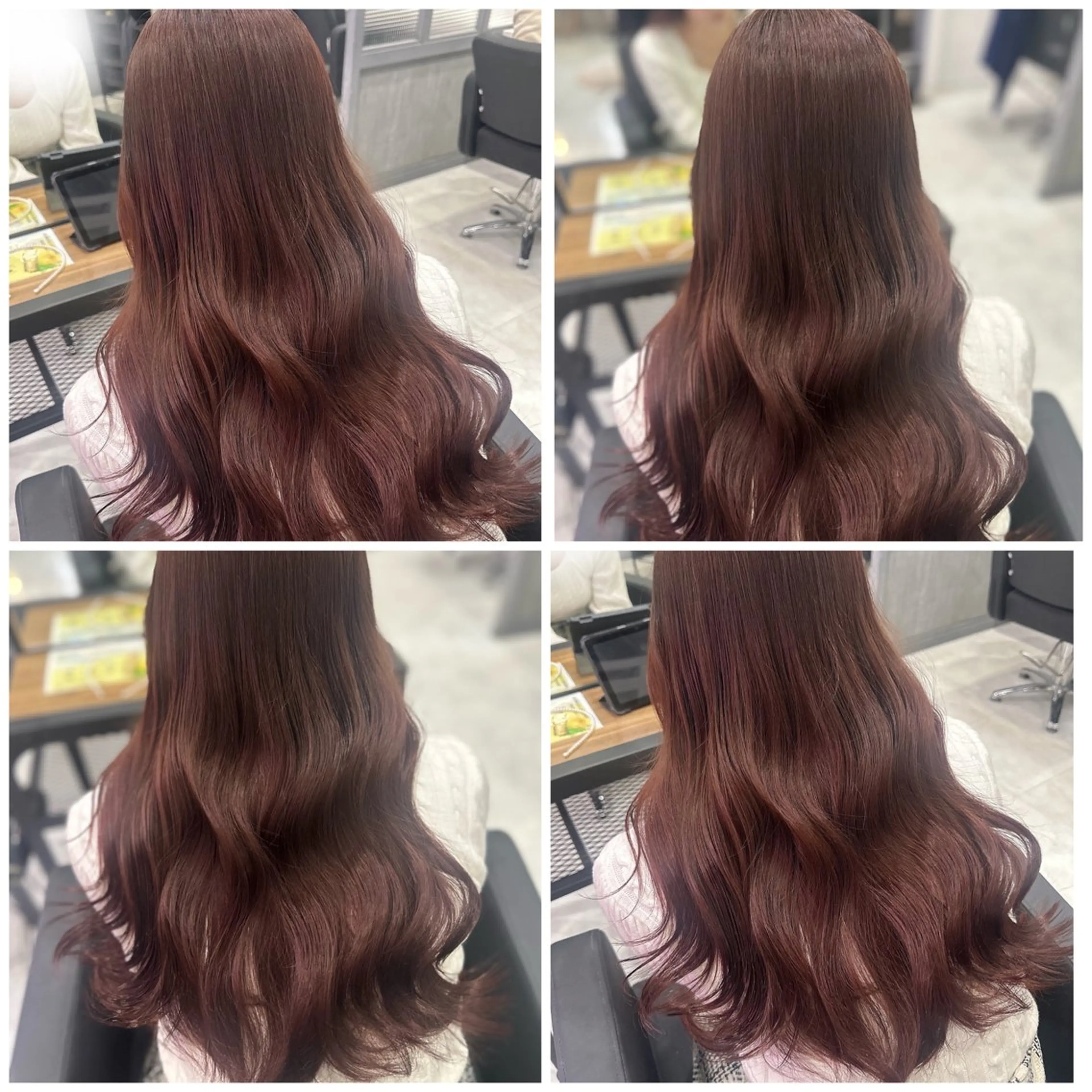 ロング カラー ブリーチ ブラウンカラー ブリーチなしカラー ピンクカラー ピンクブラウン カット ヘアカラー トリートメント 髪質改善×矯正🫧 韓国ヘアasamiのヘアスタイル