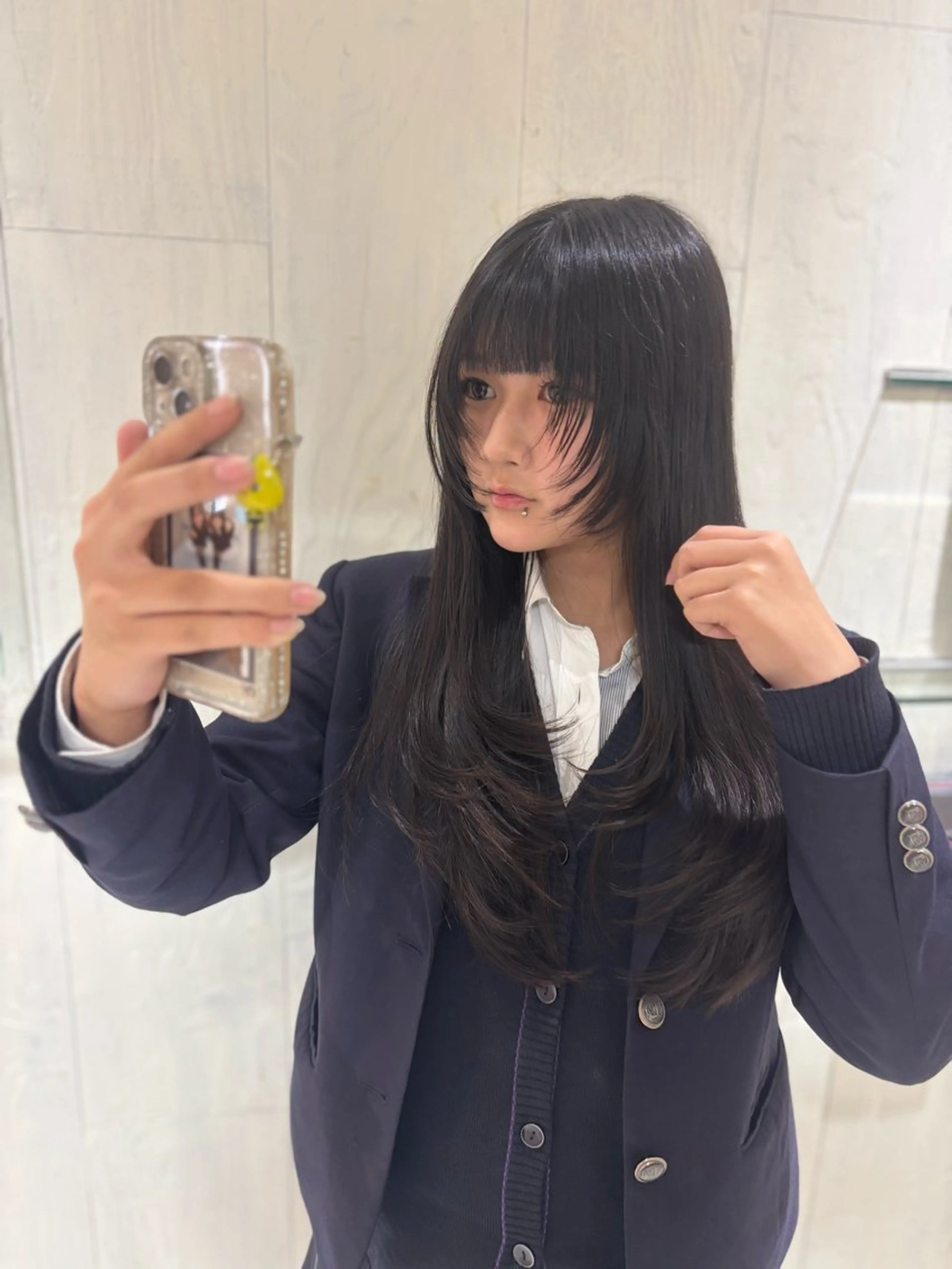 ロング カット トリートメント yui🥀/ボブ /ブリーチなしカラーのヘアスタイル