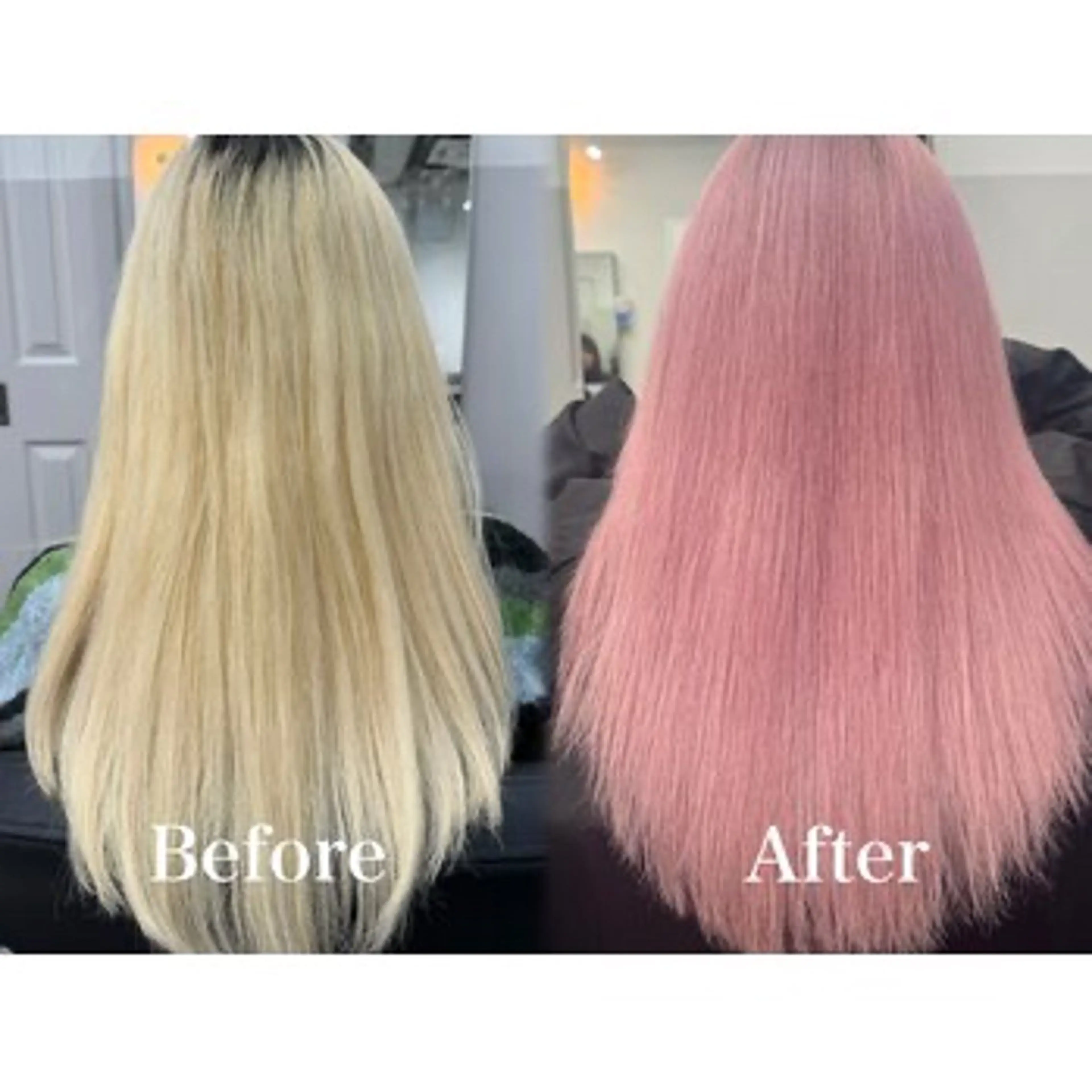 セミロング カラー ブリーチ ピンクカラー ヘアカラー D.I.E.V.A 渋谷所属・💕韓国レイヤー× 髪質改善 宮内諒のヘアスタイル