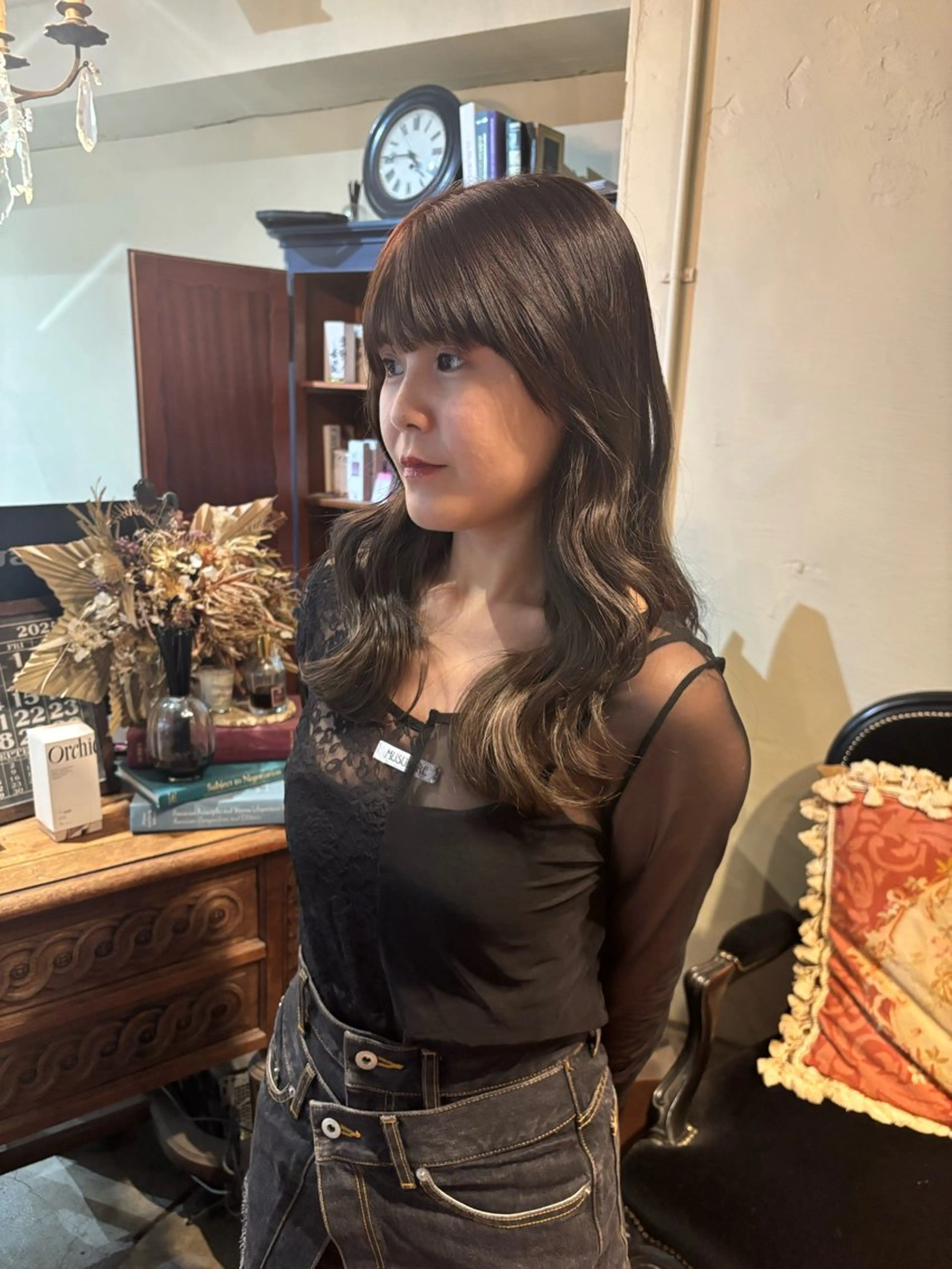 セミロング カラー カット ブリーチ/エクステ はしもと　そな🫧のヘアスタイル