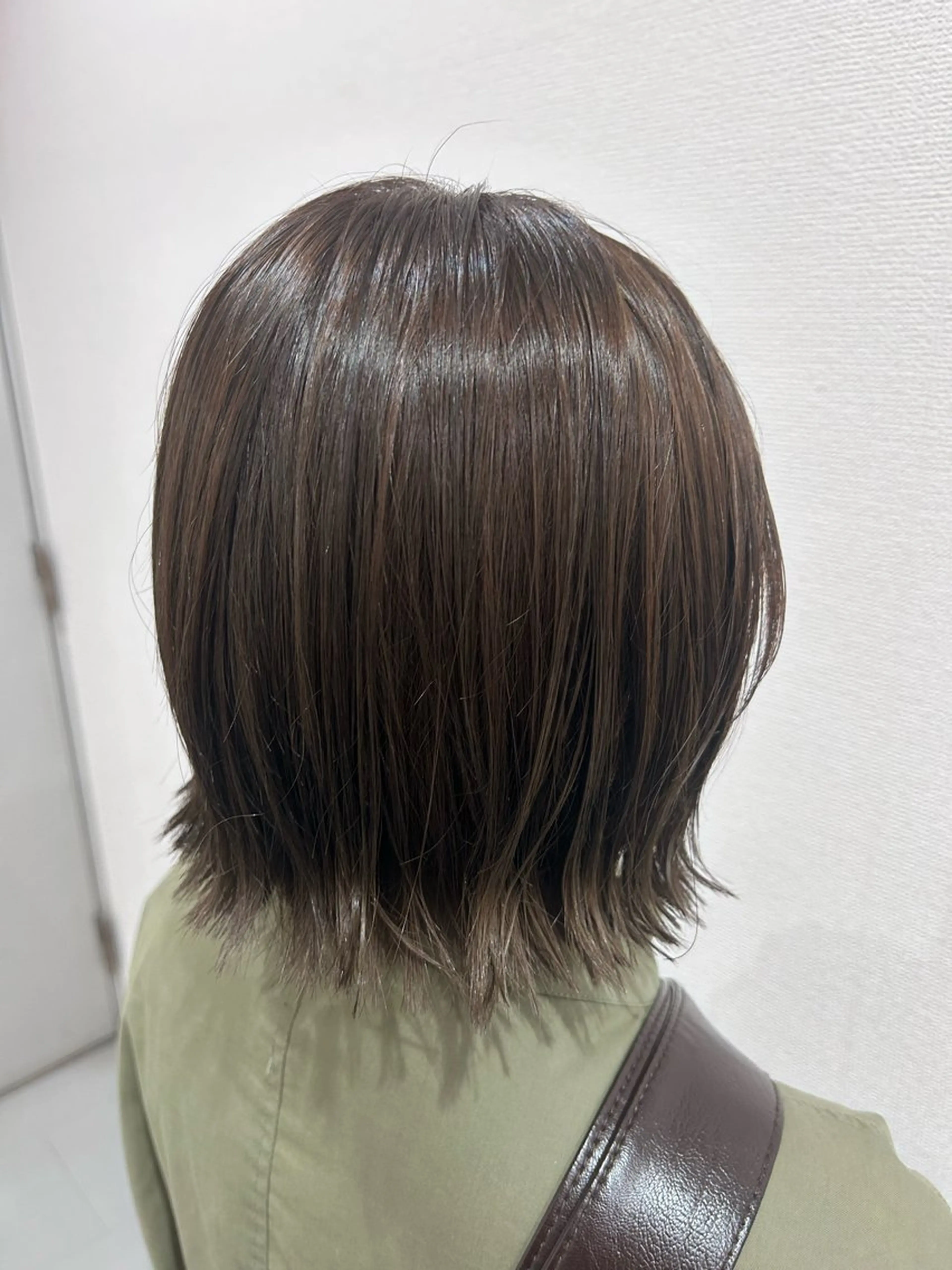 ミディアム カラー ベージュカラー 透明感カラー ボブ 外ハネヘア レイヤー/ボブ/ パーマ/HARUKAのヘアスタイル