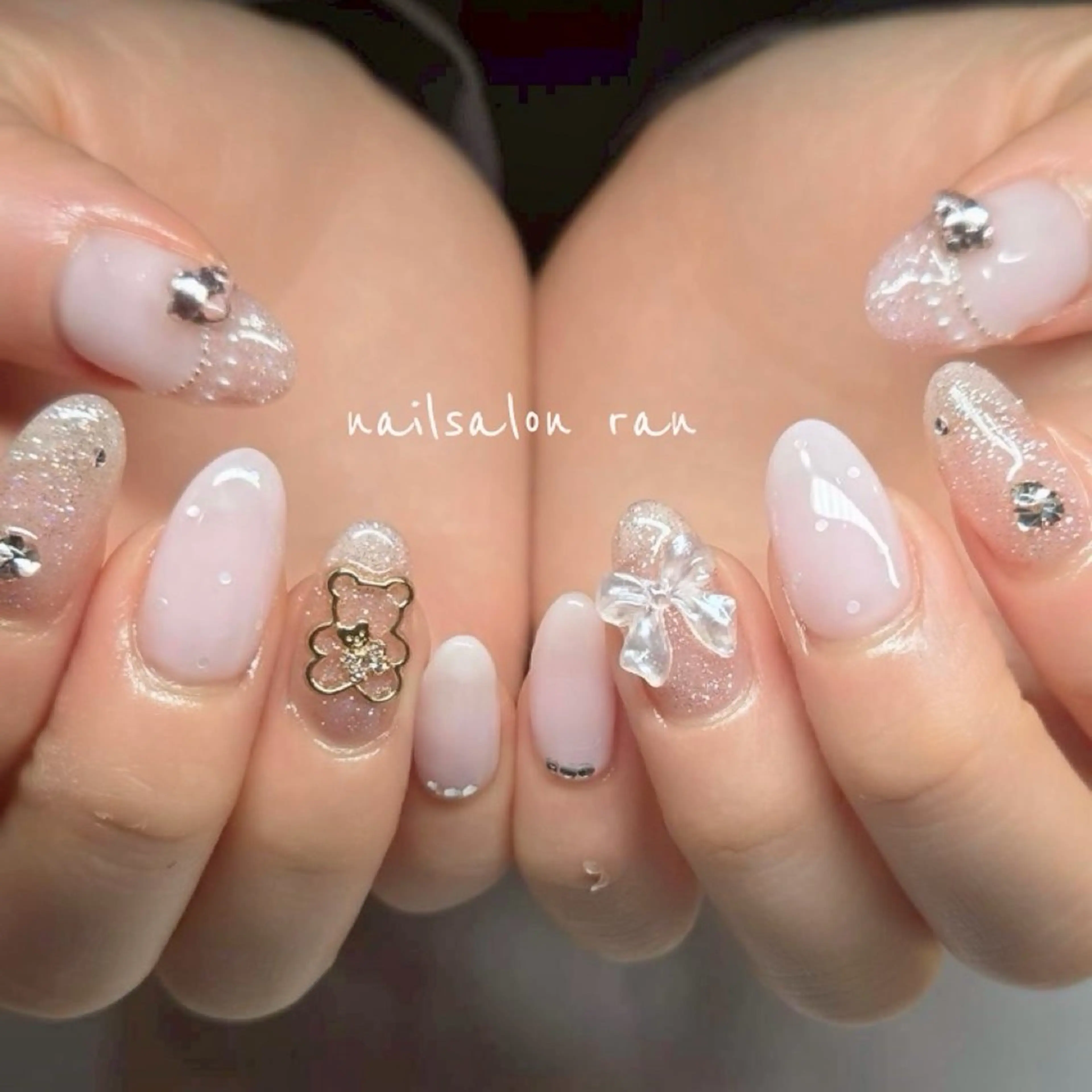 ネイル キラキラネイル ニュアンスネイル nailsalon ranのネイルデザイン
