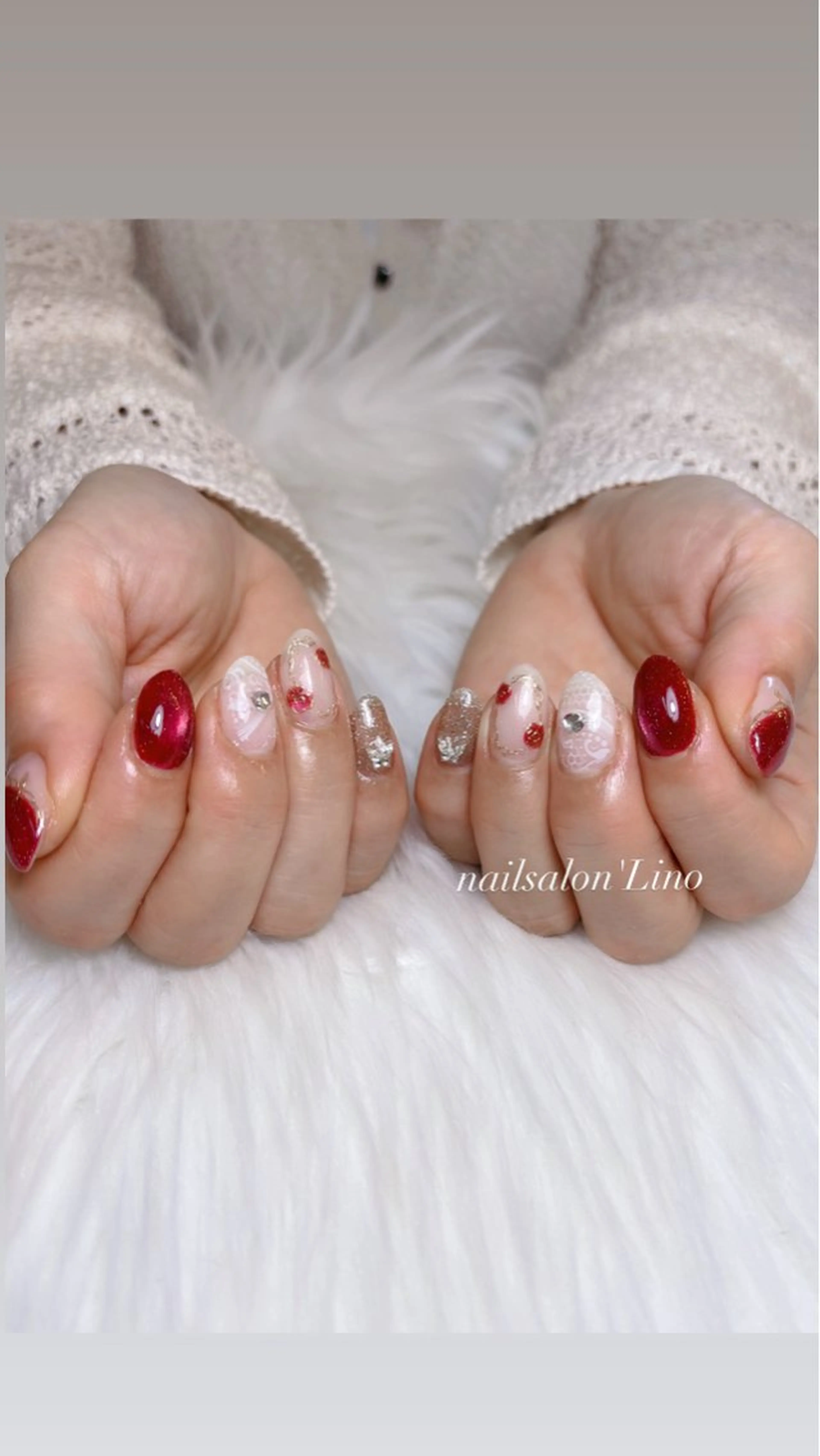ネイル レース ハンドネイル Lino𓂃⟡.· Chizuruのネイルデザイン