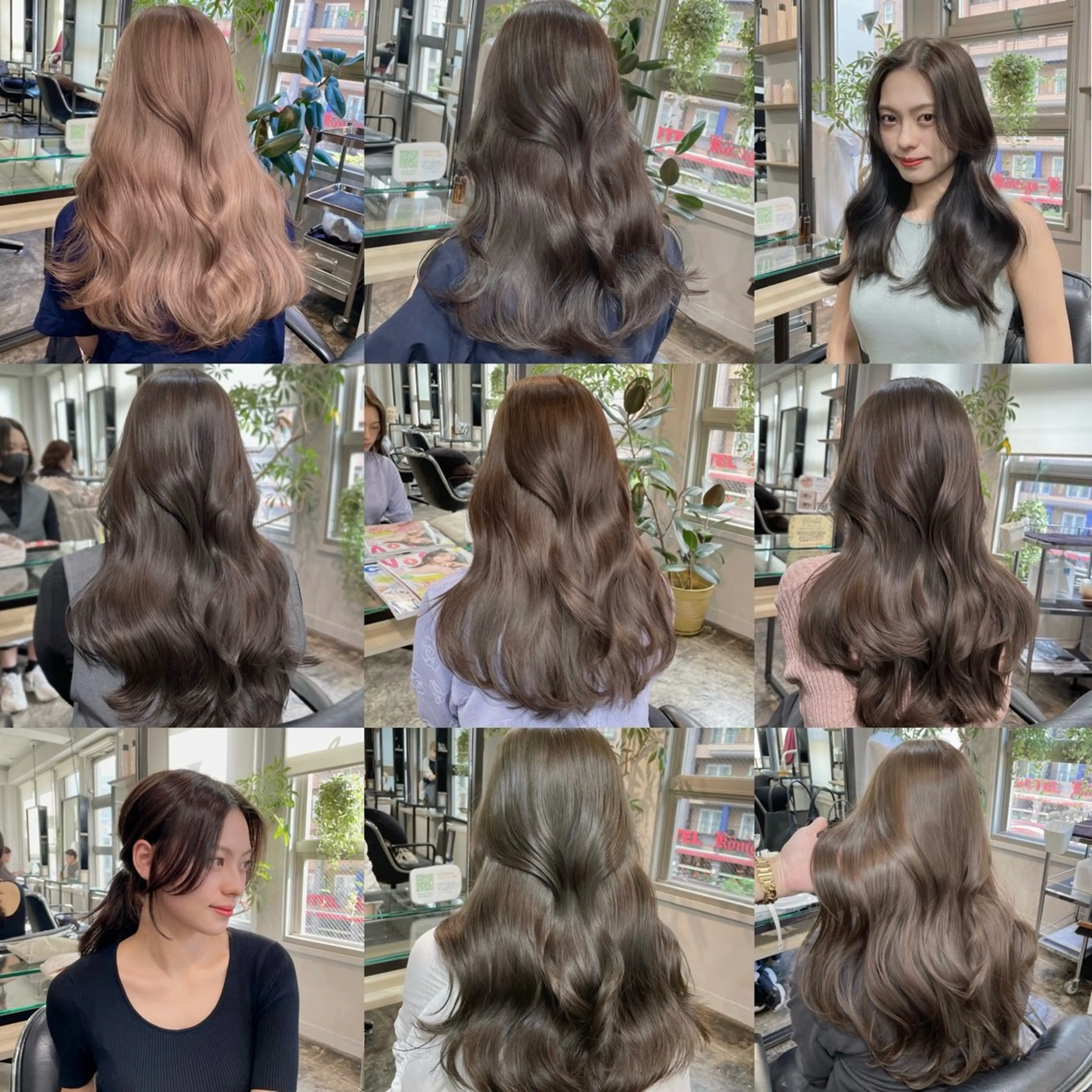 ロング カラー 韓国風ヘア レイヤーカット 元町神戸 國井椋介のヘアスタイル